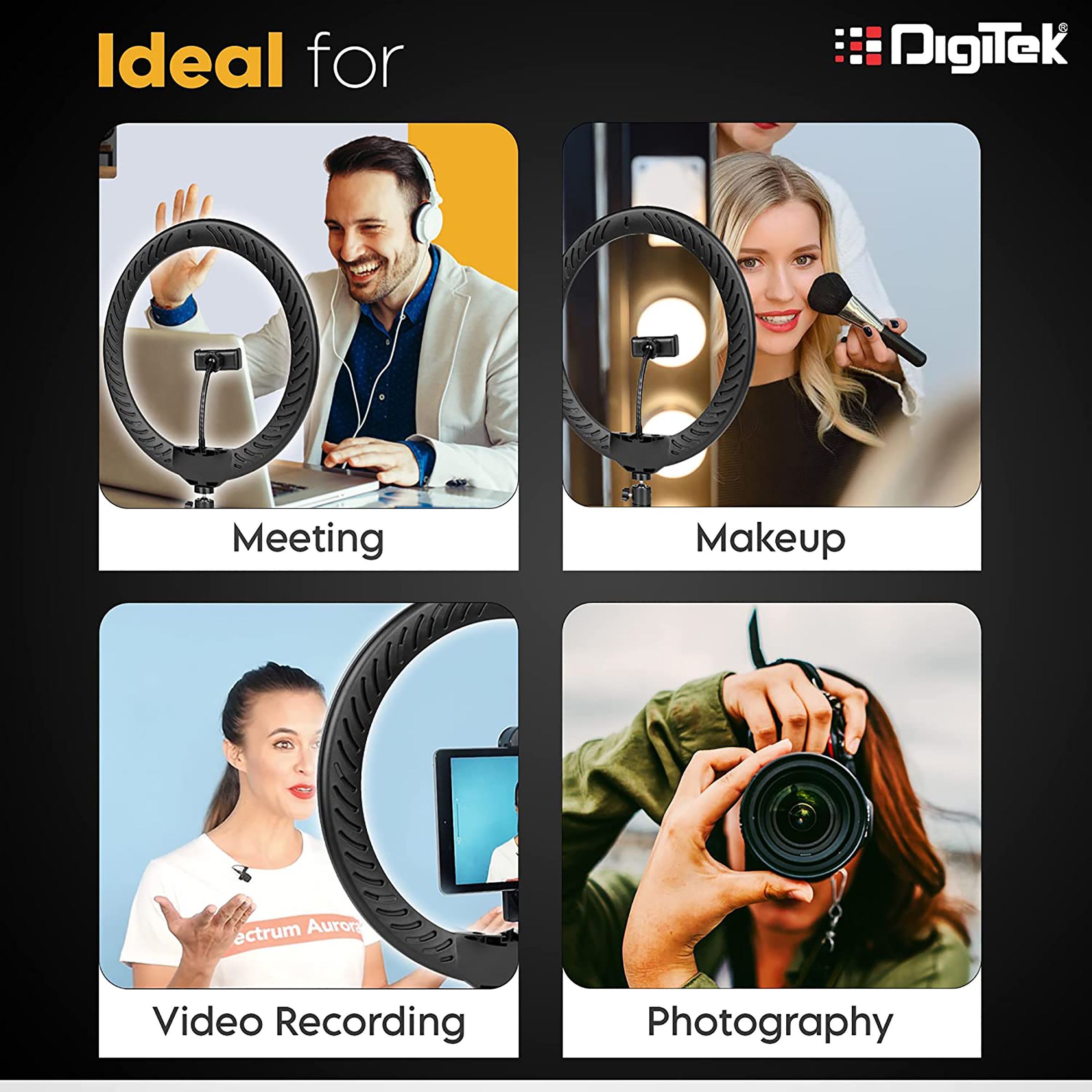 Digitek DRL-15C RGB Ring Light with Stand for Live Streaming, Selfie, Video Chatting & Vlogging (Maximum Load Upto 5Kg) Digitek DRL-15C RGB Ring Light with Stand for Live Streaming, Selfie, Video Chatting & Vlogging (Maximum Load Upto 5Kg)_4