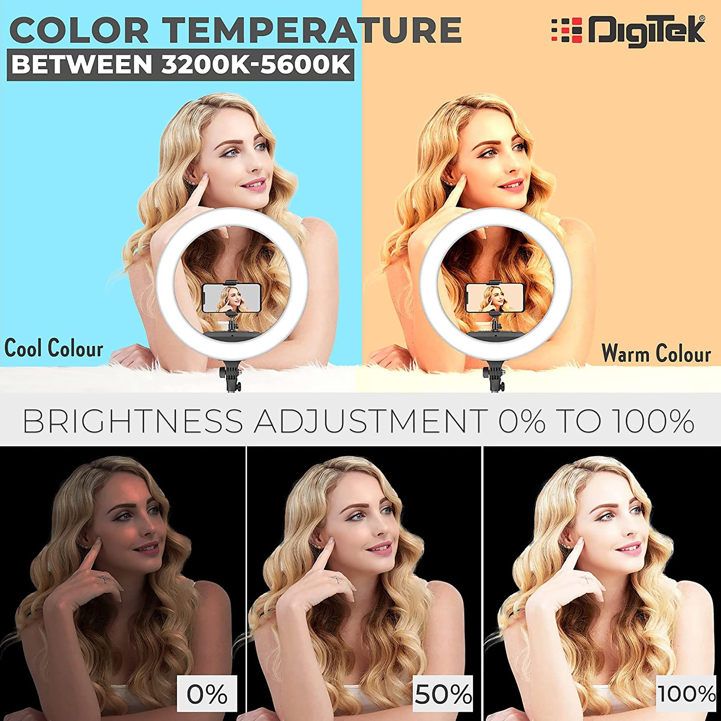 Digitek DRL 018R Ring Light with Remote Control for Makeup, Photography & Videography (Multi-Angle Adjustment) Digitek DRL 018R Ring Light with Remote Control for Makeup, Photography & Videography (Multi-Angle Adjustment)_5
