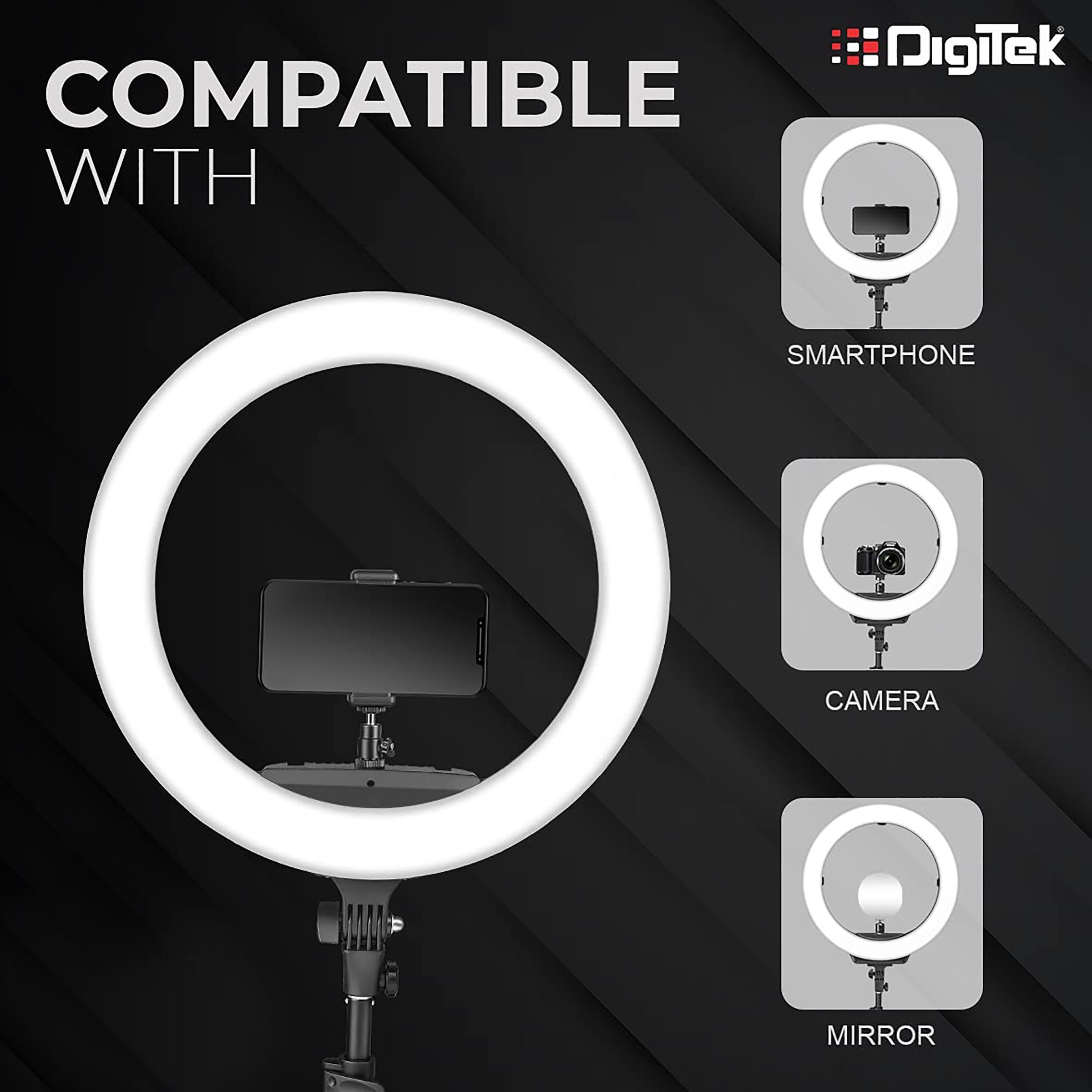 Digitek DRL 018R Ring Light with Remote Control for Makeup, Photography & Videography (Multi-Angle Adjustment) Digitek DRL 018R Ring Light with Remote Control for Makeup, Photography & Videography (Multi-Angle Adjustment)_4
