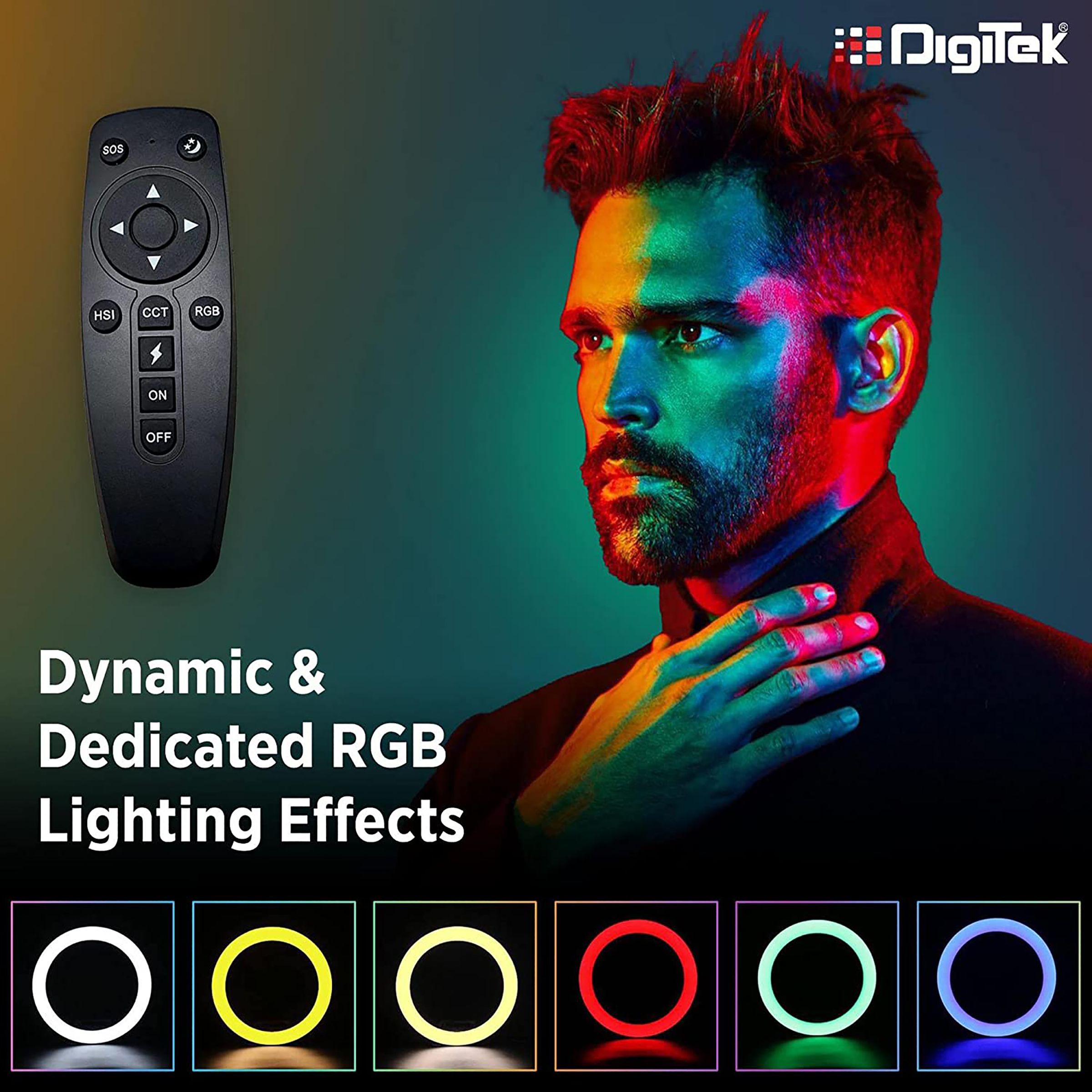 Digitek DPRL-19 RGB Ring Light with Remote Control for Photography & Videography (Rainbow Light)_16
