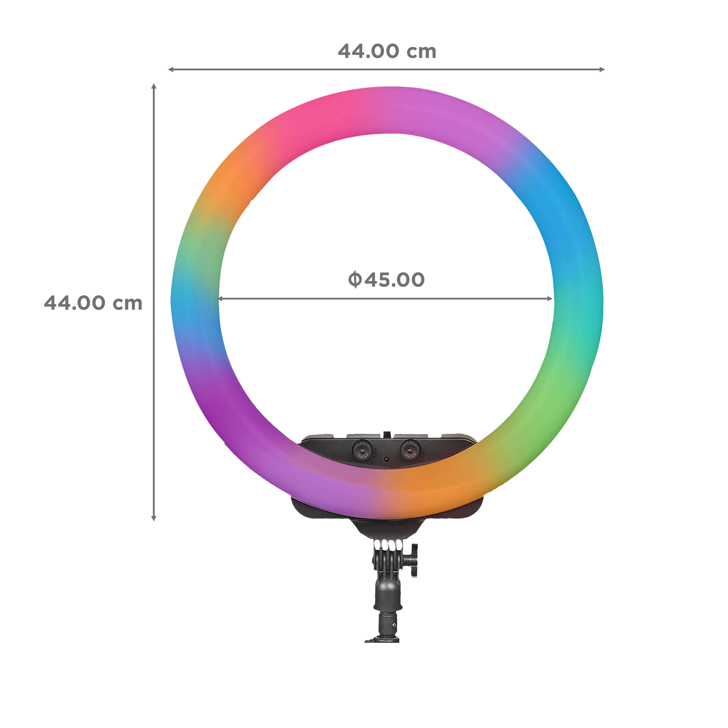 Digitek DPRL-19 RGB Ring Light with Remote Control for Photography & Videography (Rainbow Light)_2