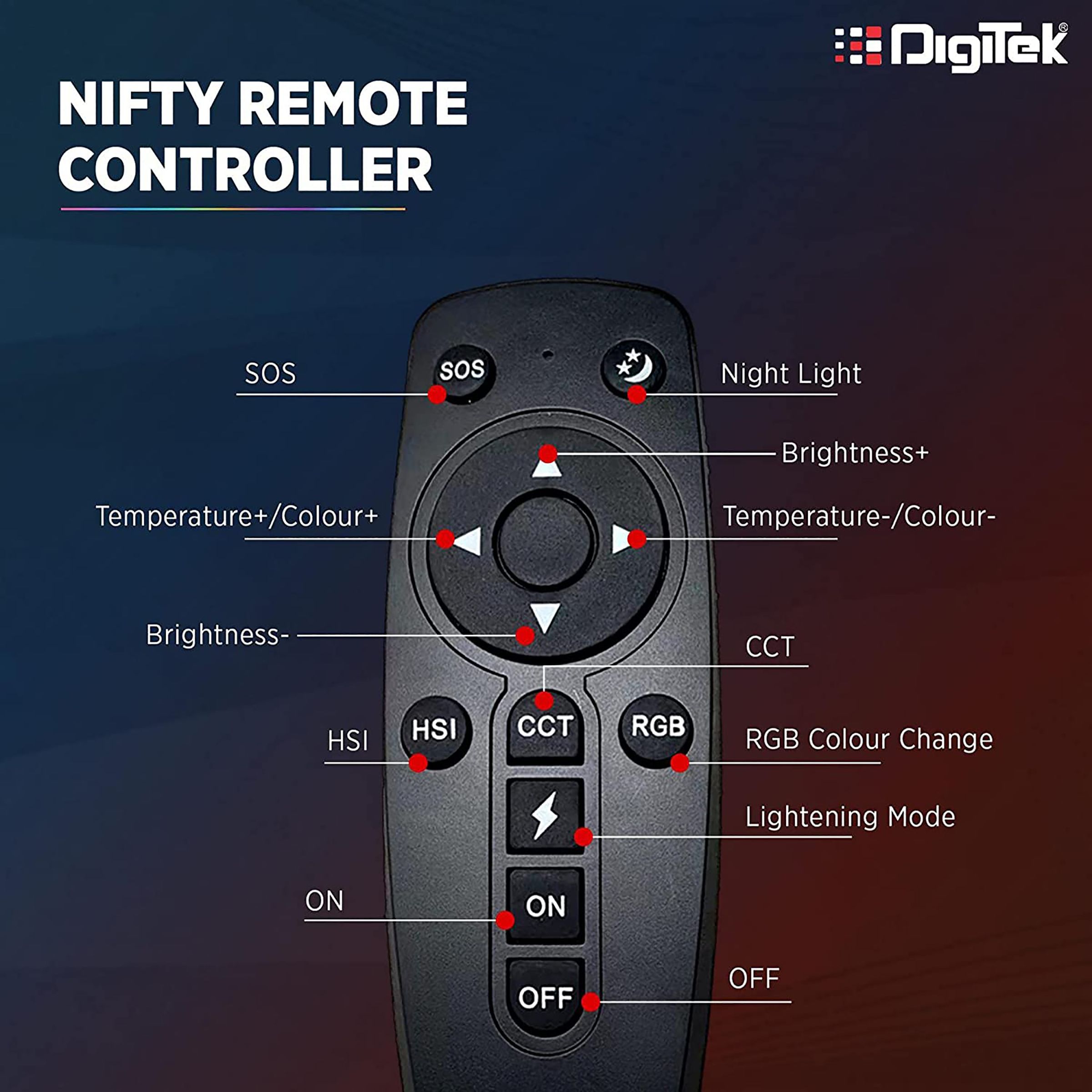 Digitek DPRL-19 RGB Ring Light with Remote Control for Photography & Videography (Rainbow Light)_6