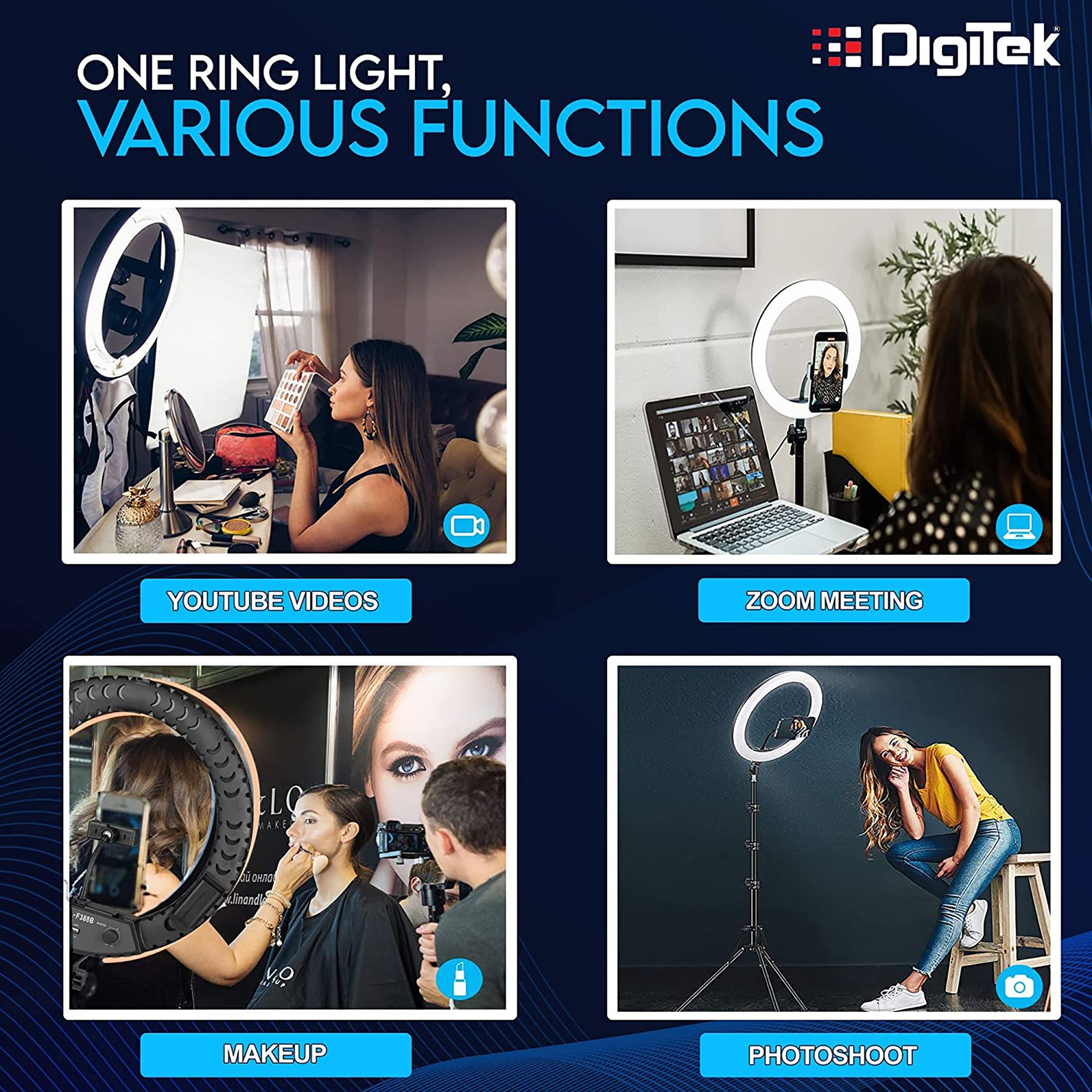 Digitek DWRS-003 Ring Light with Mobile Holder & Remote for Still Photography & Videography (Dimmable Lighting)_5