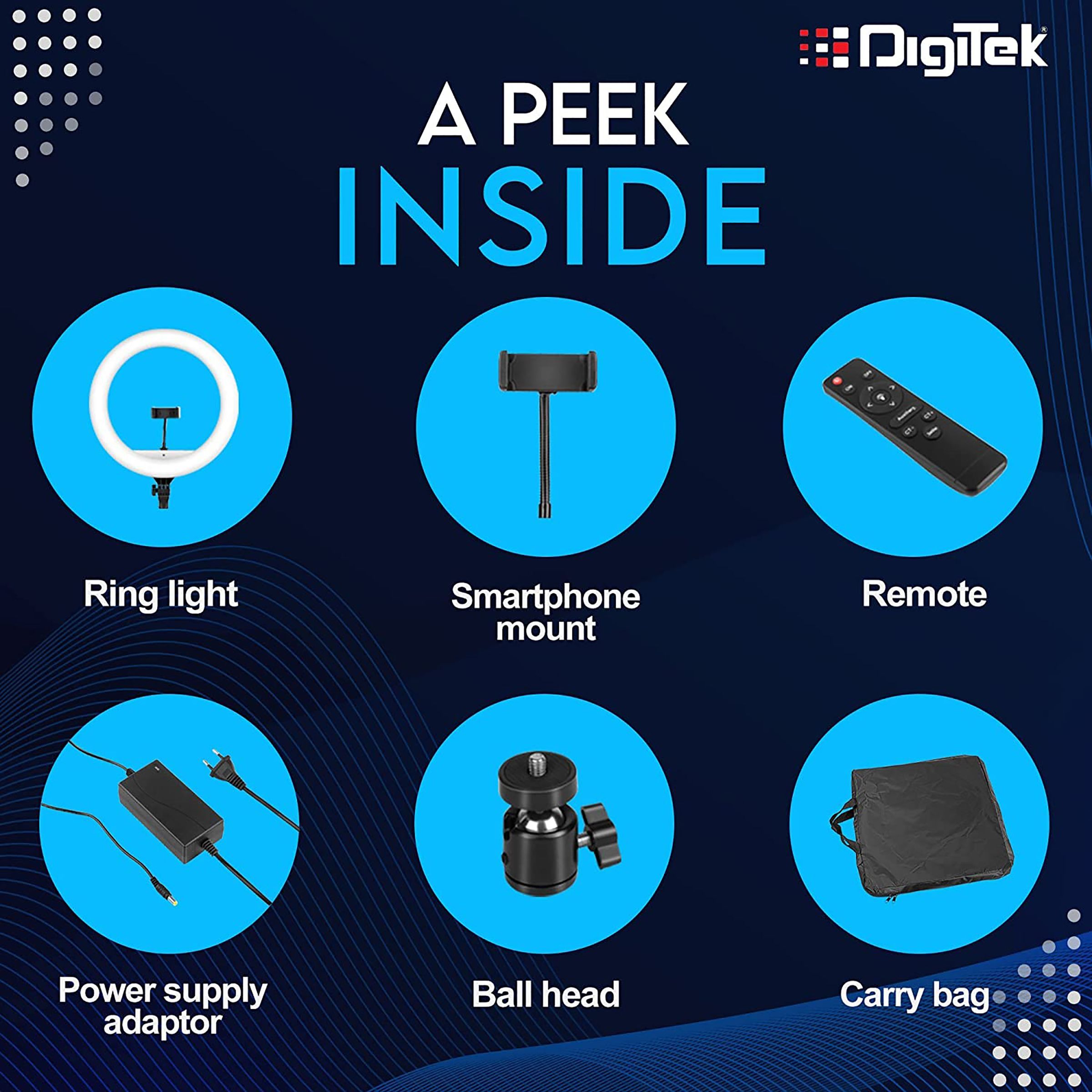 Digitek DWRS-003 Ring Light with Mobile Holder & Remote for Still Photography & Videography (Dimmable Lighting)_6