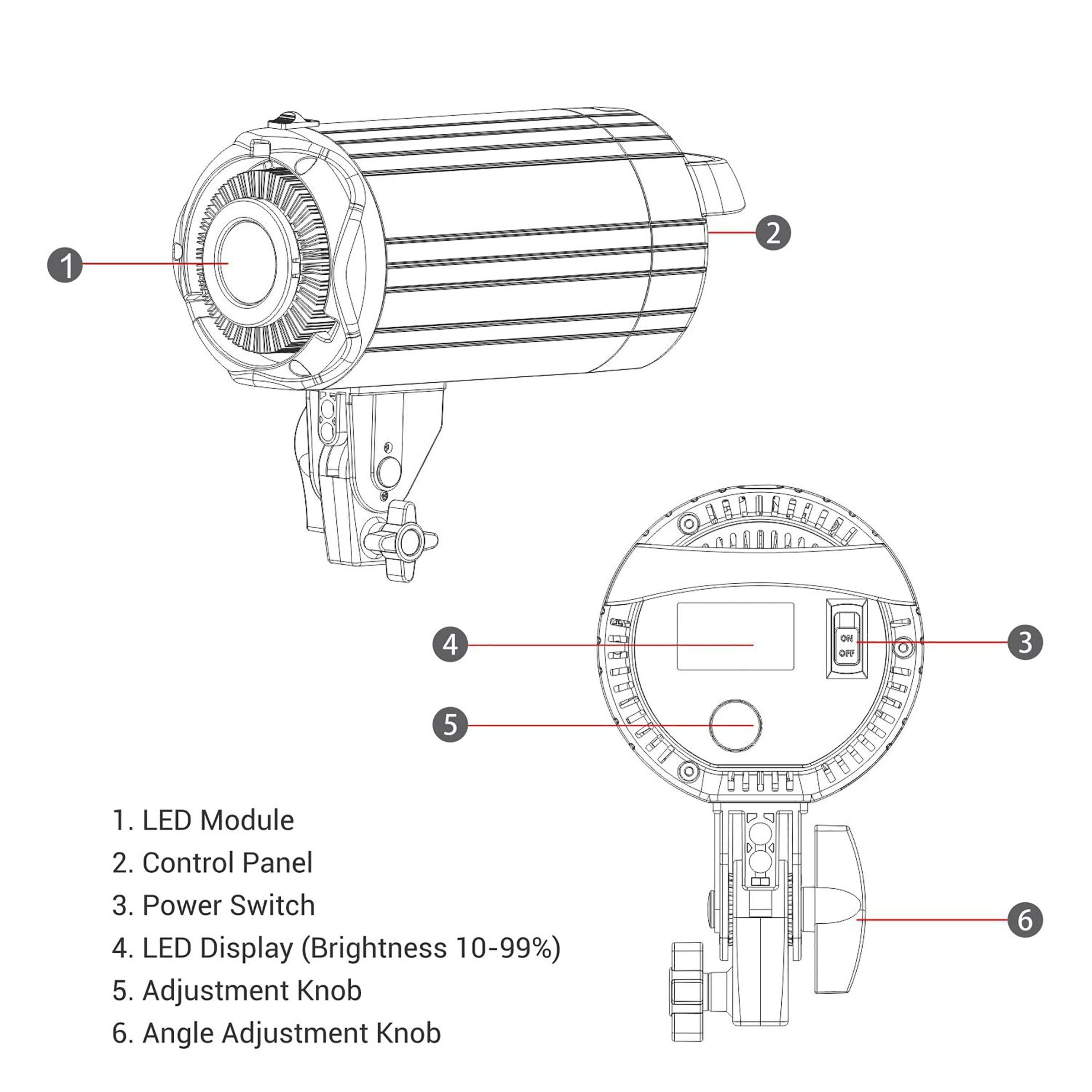 Digitek DCL-250WBC LED Video Light for Photography (Green High-Tech Production)_5