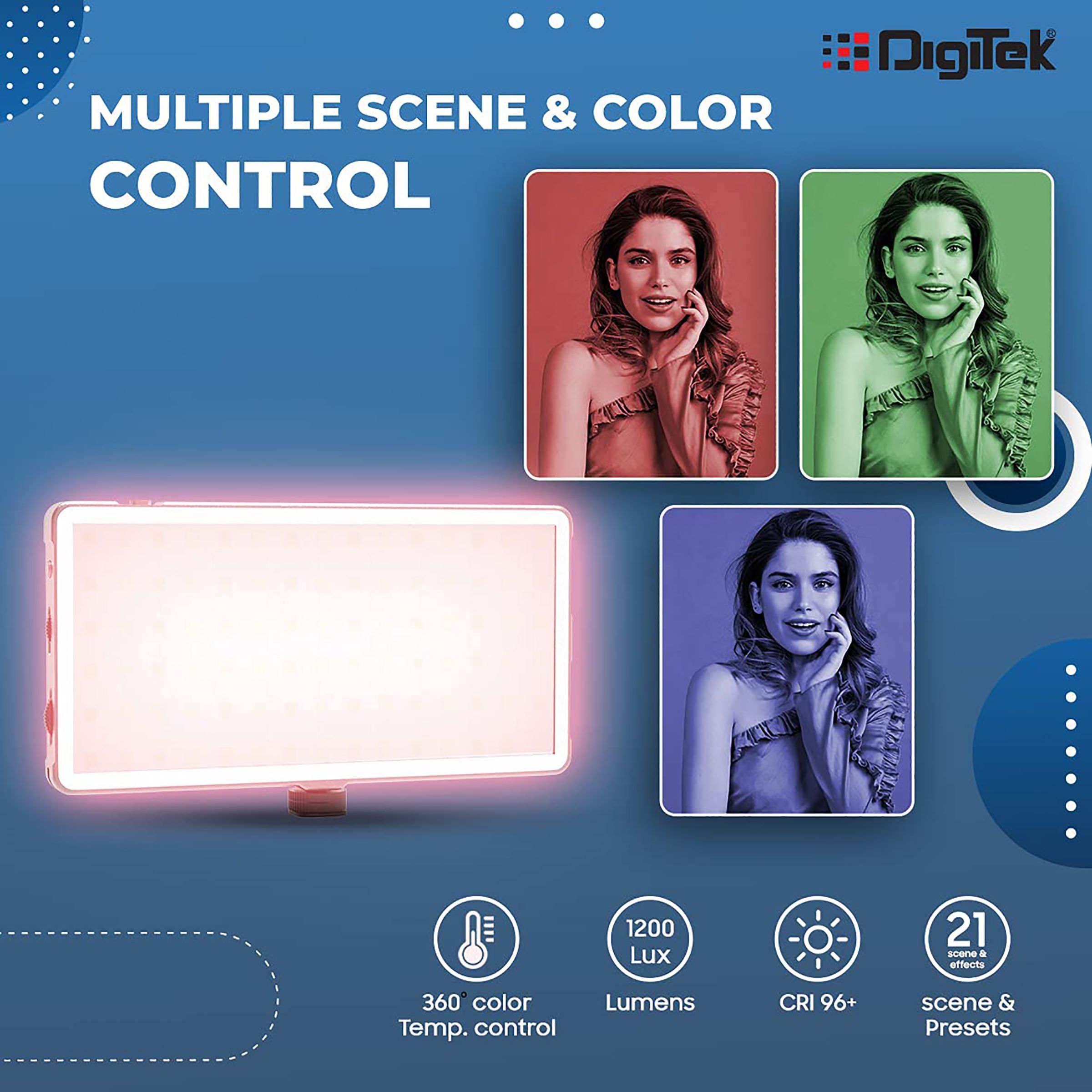 Digitek D135 ML RGB LED Video Light for Still Photography (21 Preset Effects)_7