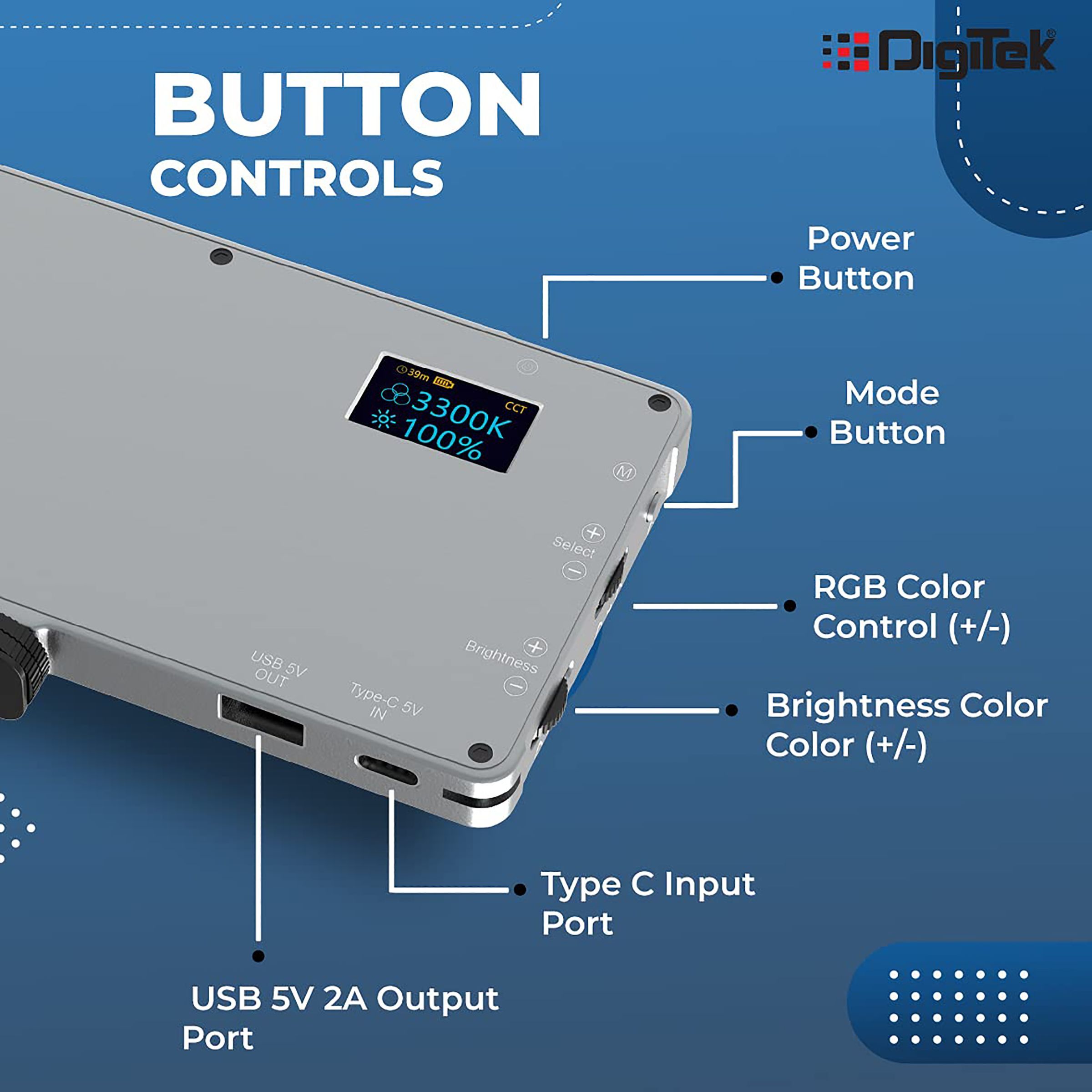 Digitek D135 ML RGB LED Video Light for Still Photography (21 Preset Effects)_8