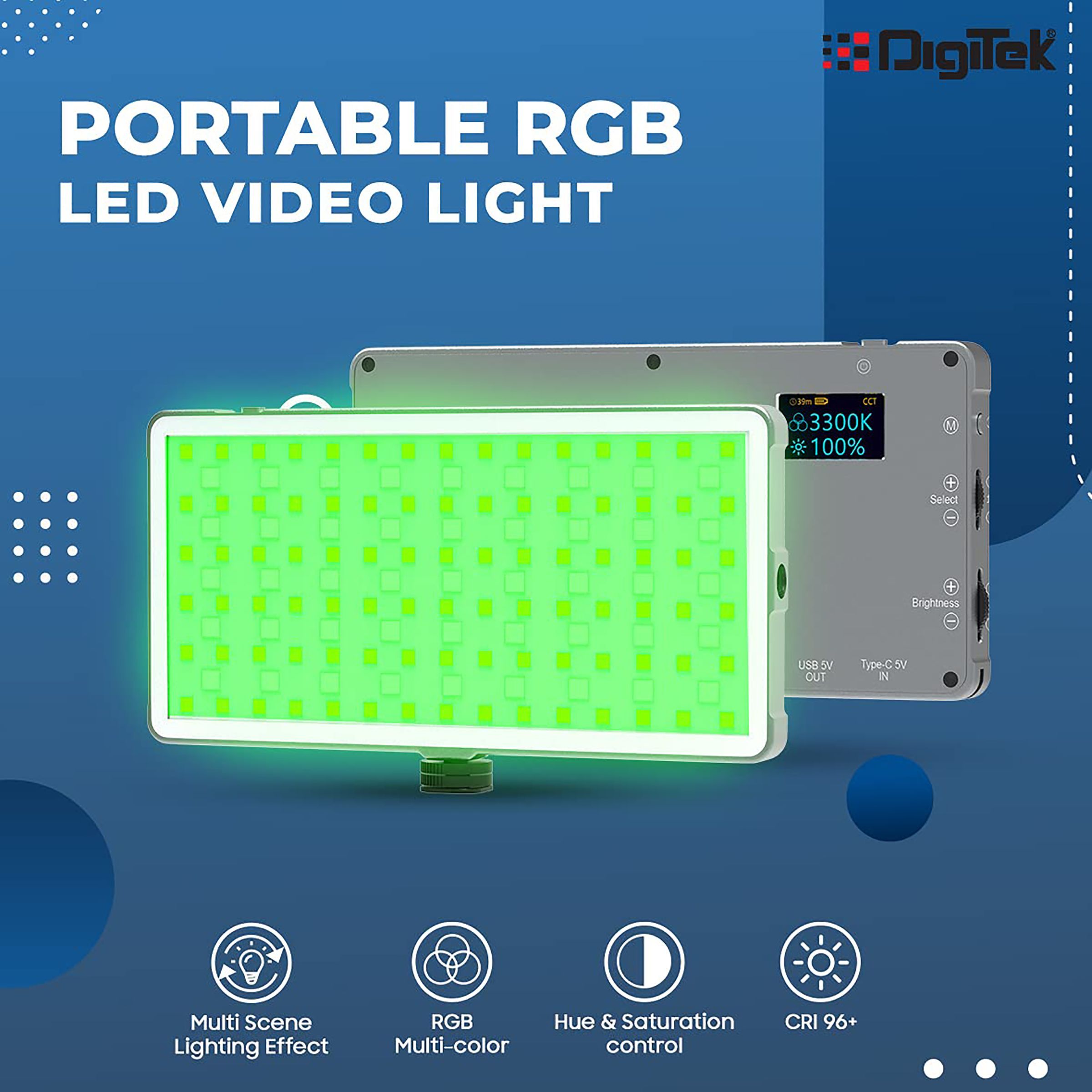 Digitek D135 ML RGB LED Video Light for Still Photography (21 Preset Effects)_10