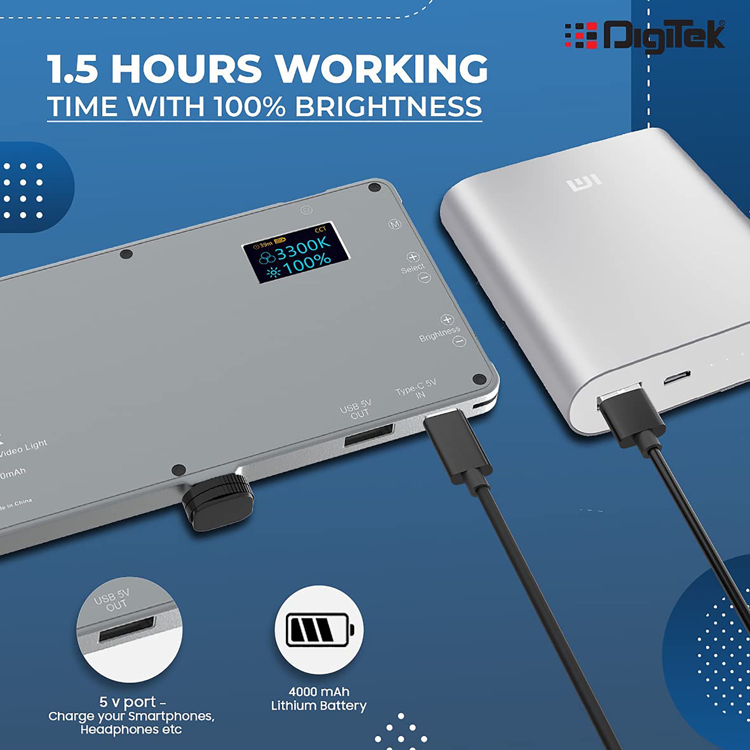 Digitek D135 ML RGB LED Video Light for Still Photography (21 Preset Effects)_4