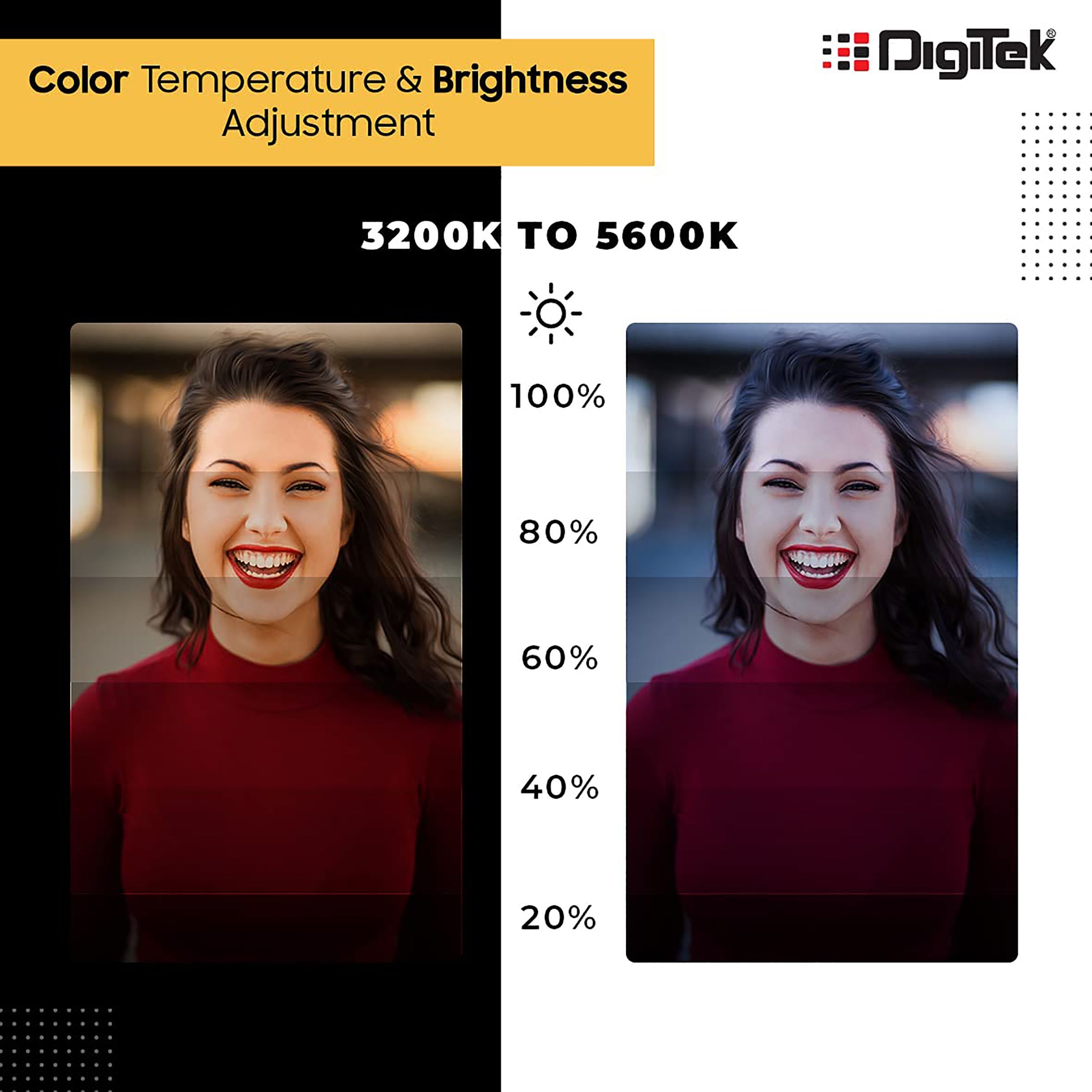 Digitek D200ML LED Video Light for Still Photography & Videography (OLED Screen) Digitek D200ML LED Video Light for Still Photography & Videography (OLED Screen)_5