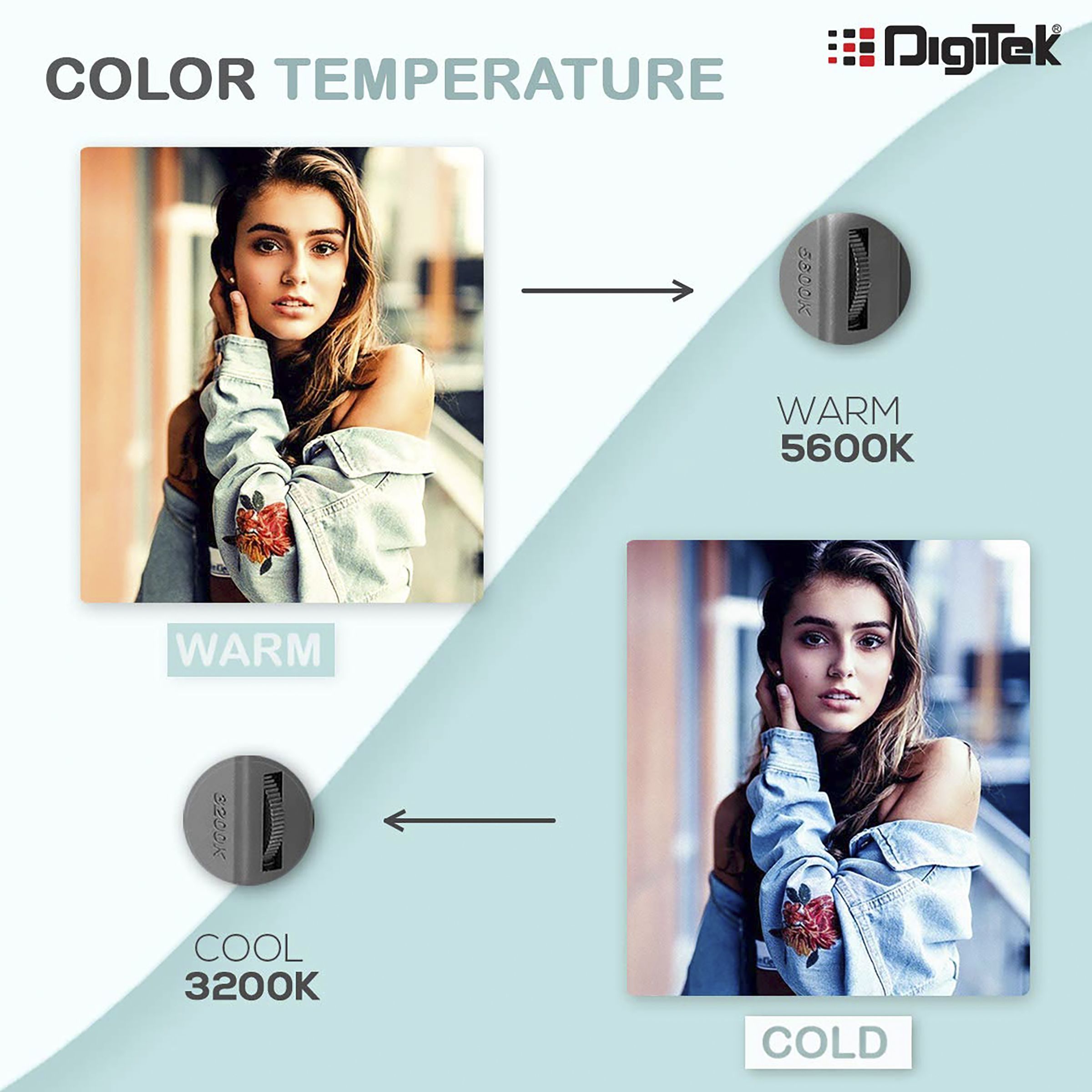 Digitek D520B LED Video Light with 4 Detachable Barndoor for Still Photography & Videography (Dual Color Temperature)_11