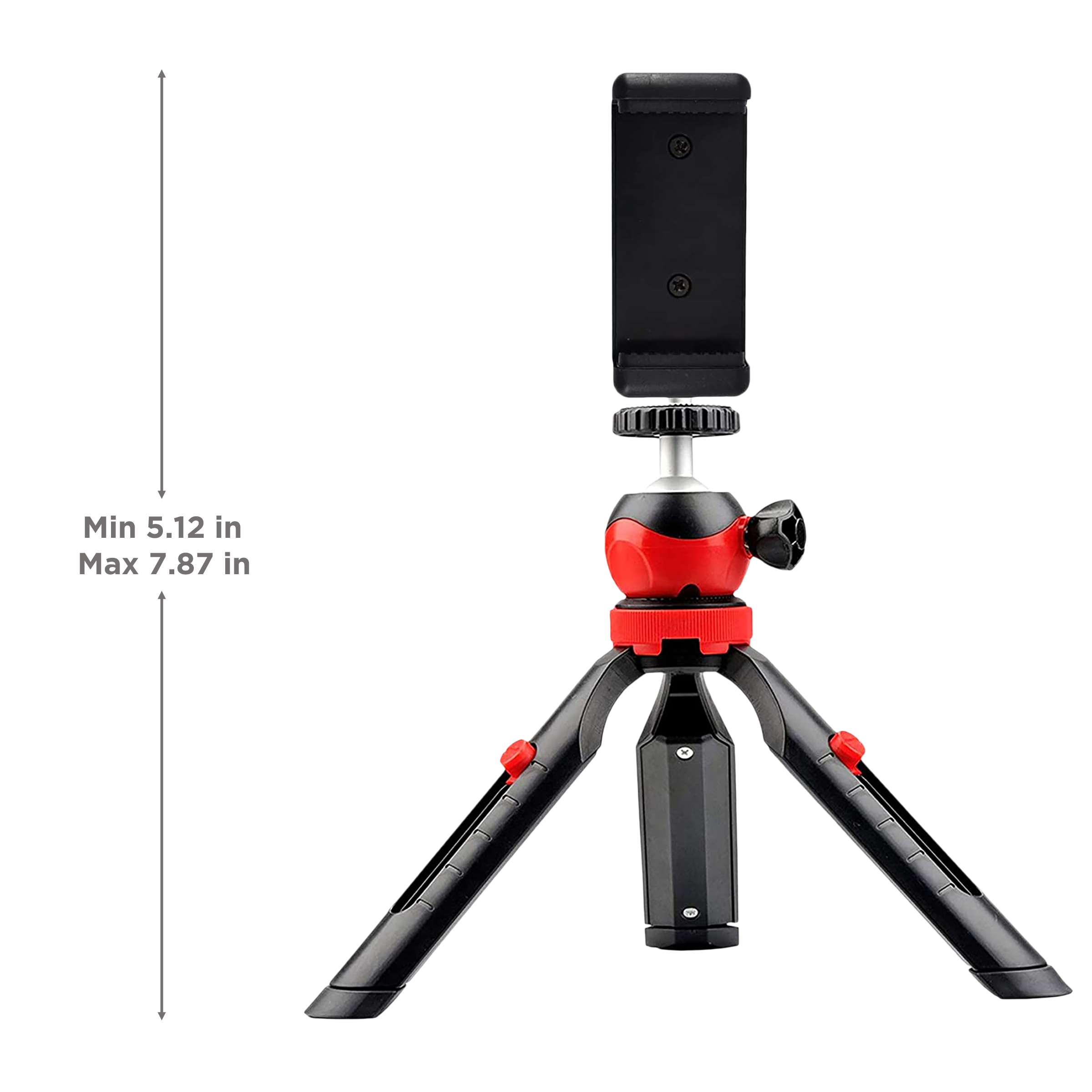 DigiTek DTR 200 MT 20cm Adjustable Mini Tripod for Mobile and Camera (Anti Skid Rubber Feet, Black)_3