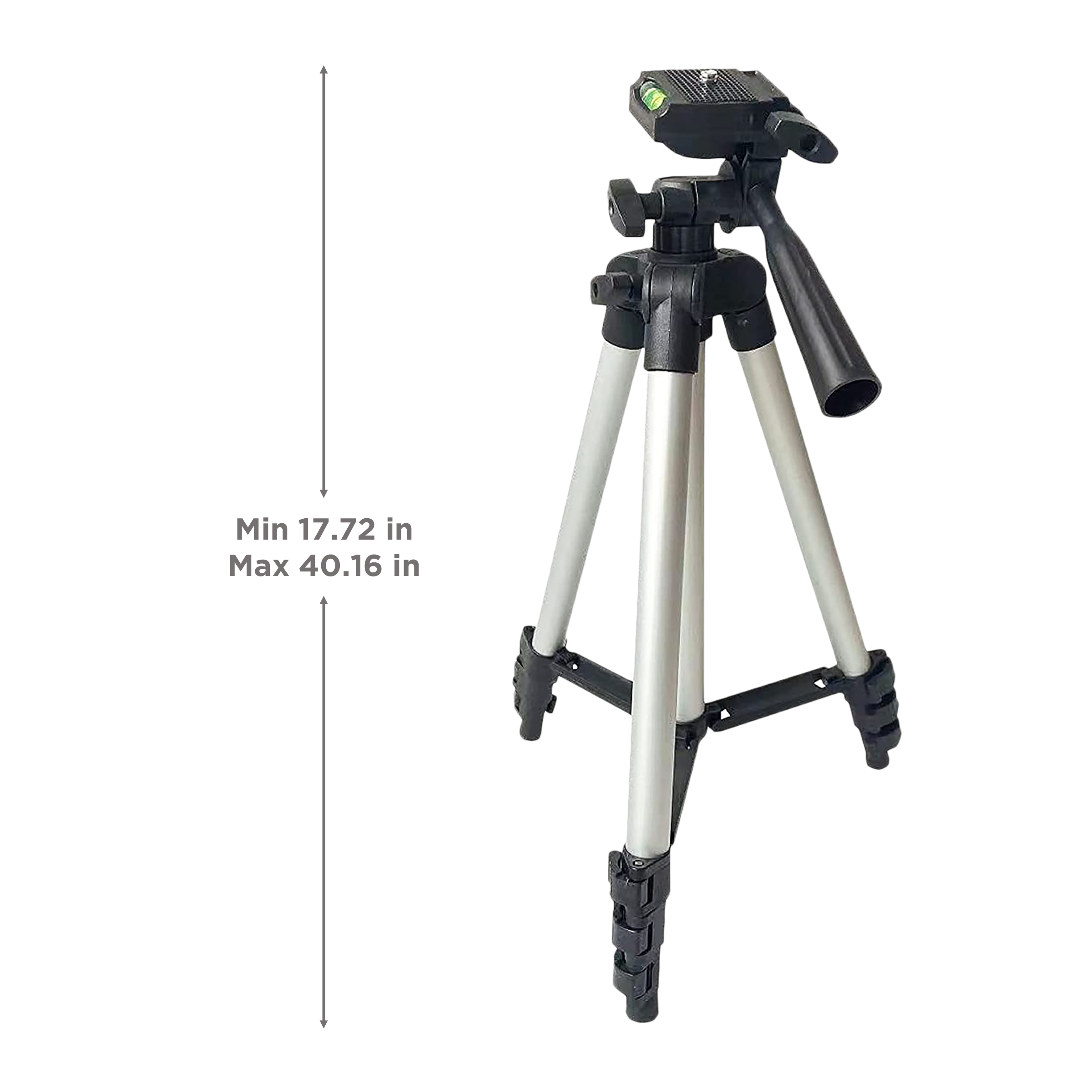 DigiTek DTR 340 LT 102cm Adjustable Tripod for Mobile and Camera (360 Degree Swivel, Black)_3