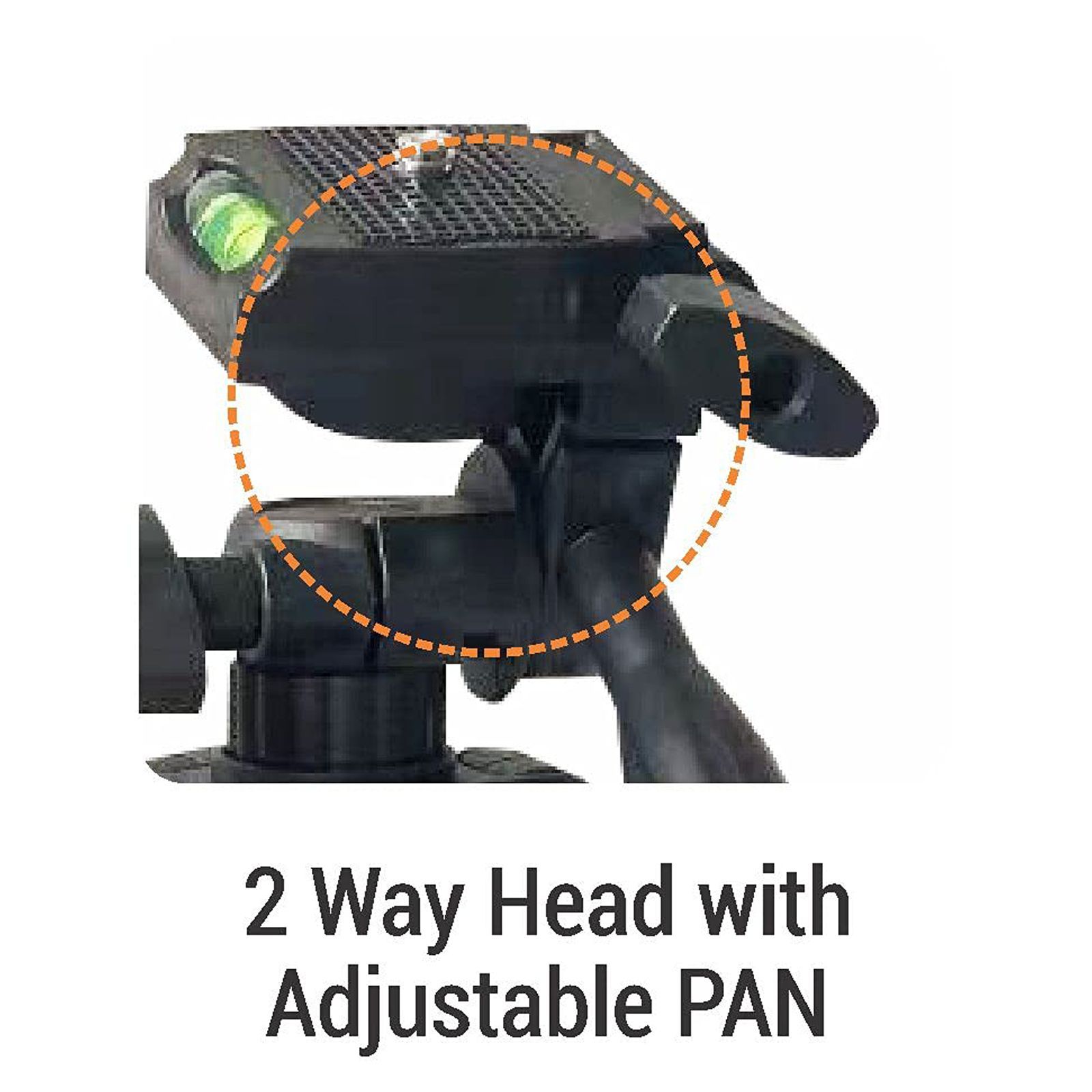 DigiTek DTR 340 LT 102cm Adjustable Tripod for Mobile and Camera (360 Degree Swivel, Black)_6