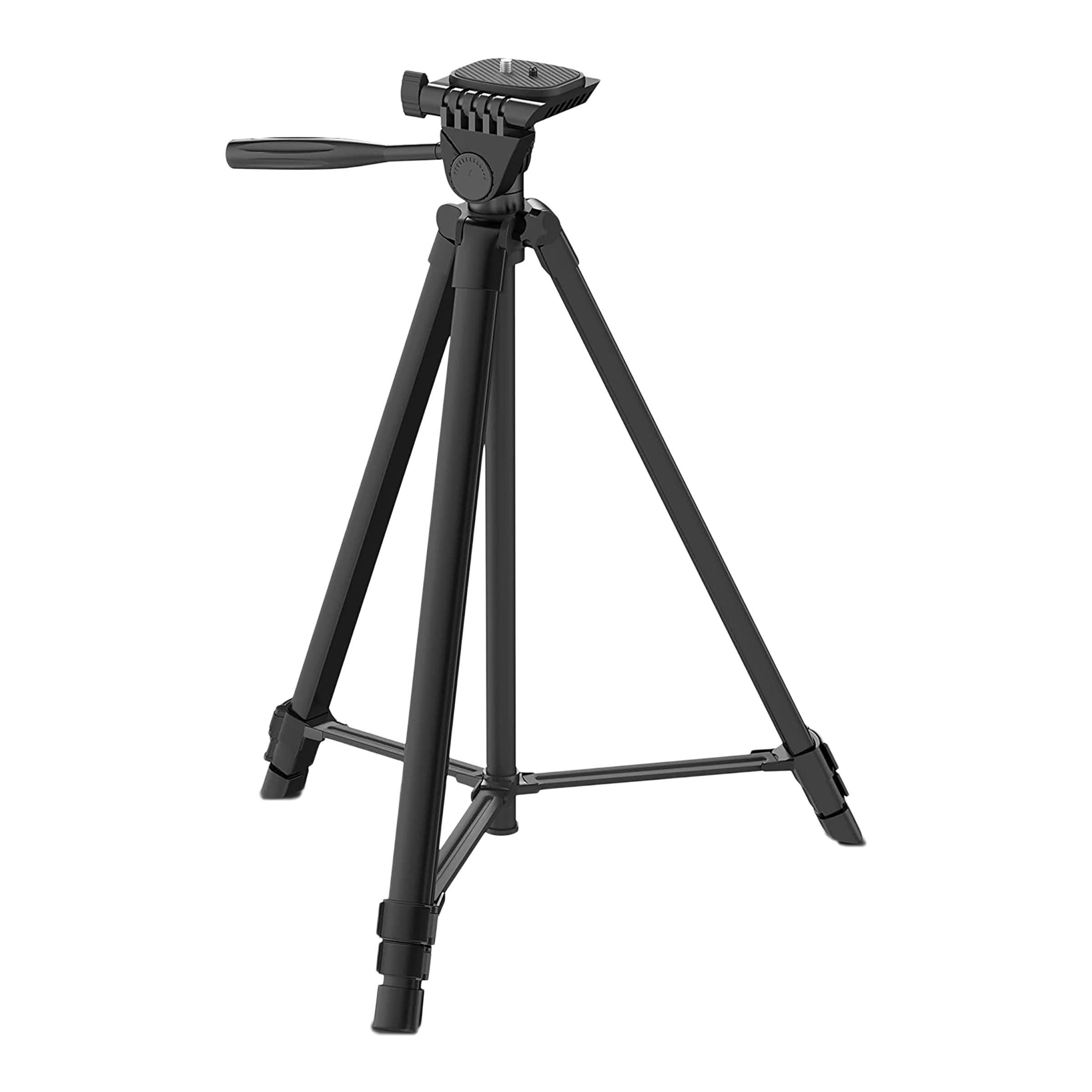 DigiTek DTR 480 LW 145cm Adjustable Tripod for Mobile and Camera (3 Way Head with Adjustable Pan, Black)_1