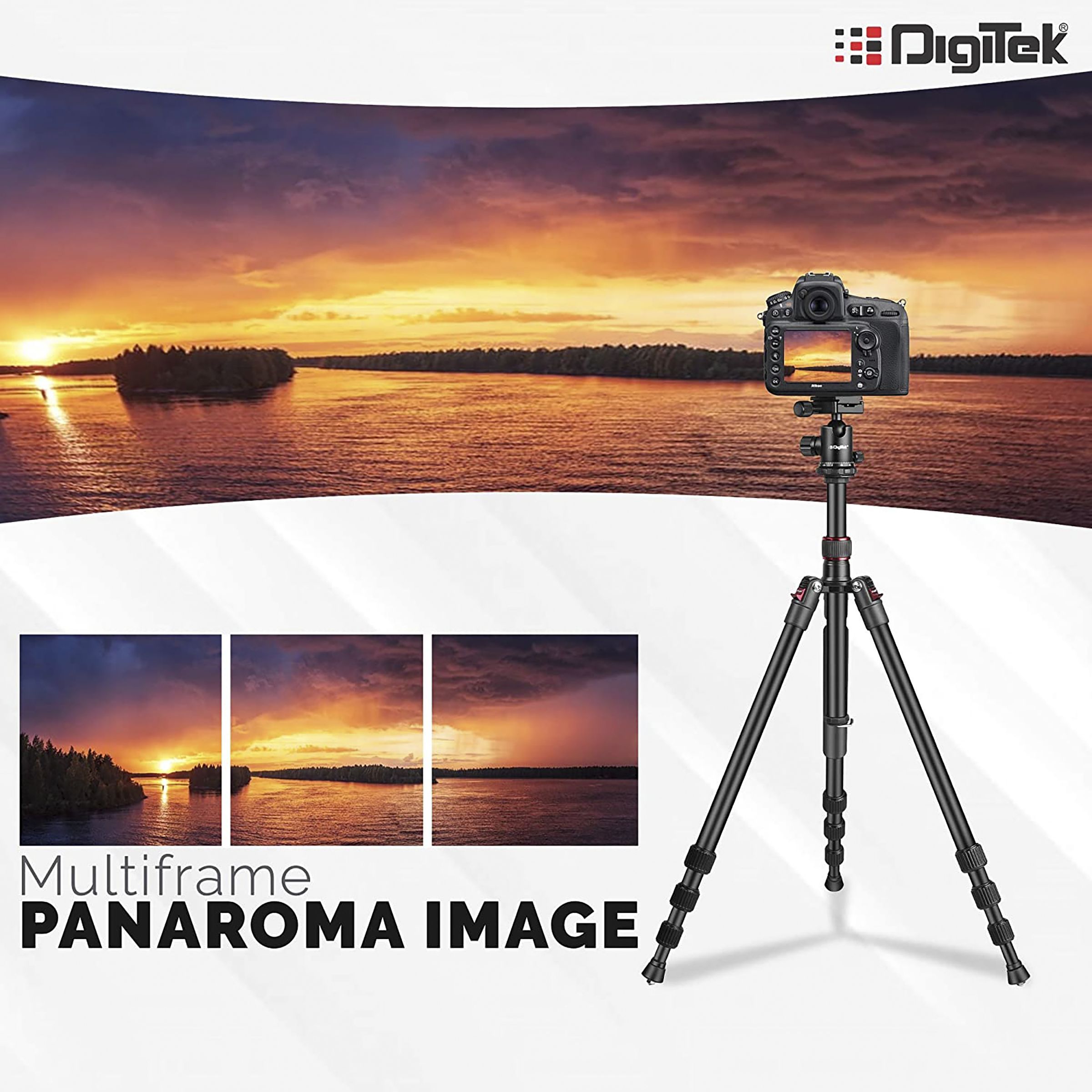 DigiTek DTR 500 BH 151cm Adjustable Tripod for Mobile and Camera (Ball Head, Black)_8