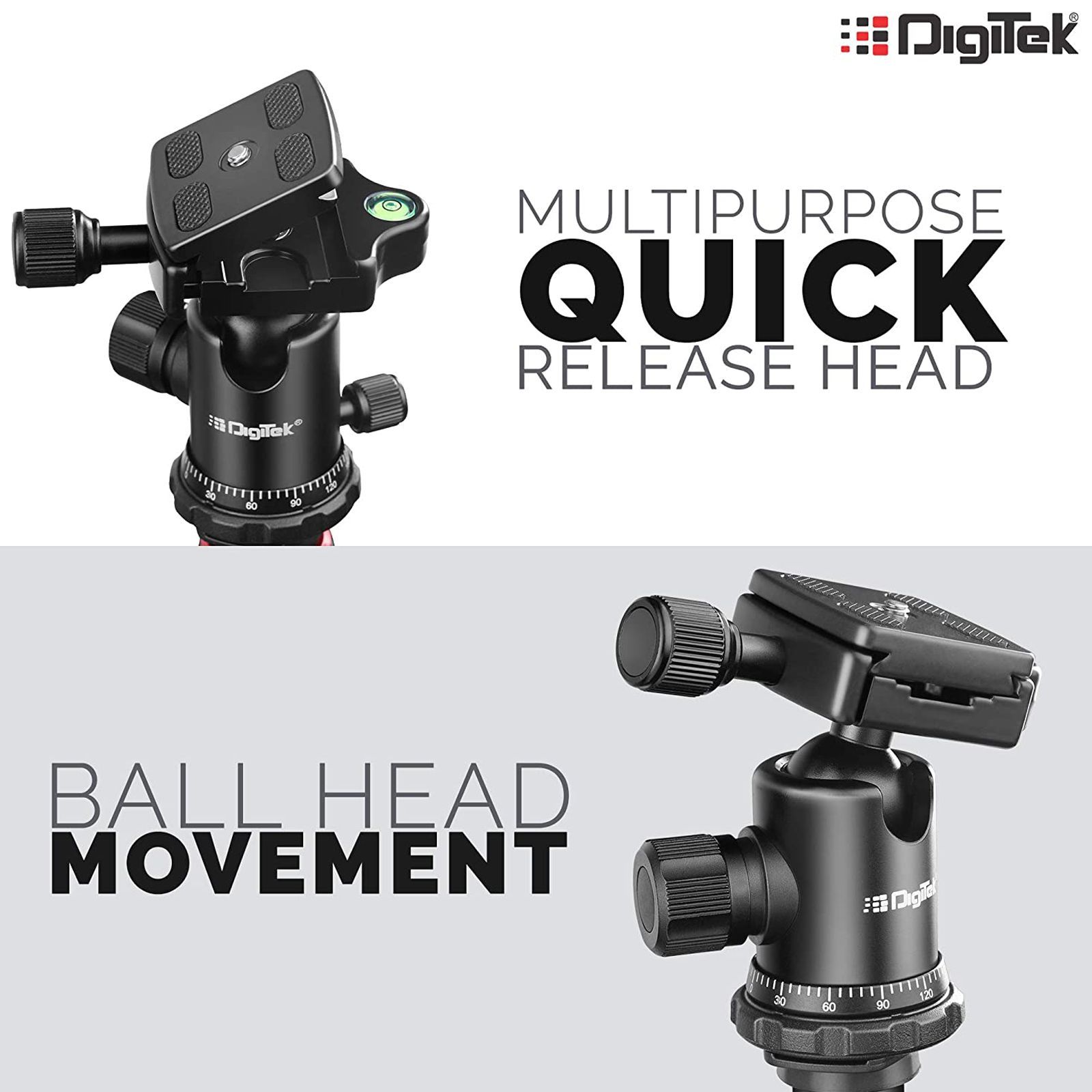 DigiTek DTR 500 BH 151cm Adjustable Tripod for Mobile and Camera (Ball Head, Black)_11