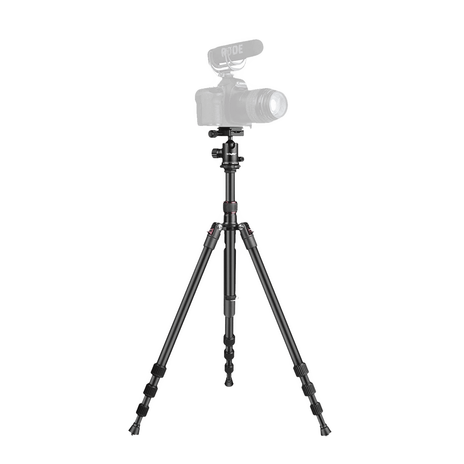 DigiTek DTR 500 BH 151cm Adjustable Tripod for Mobile and Camera (Ball Head, Black)_5