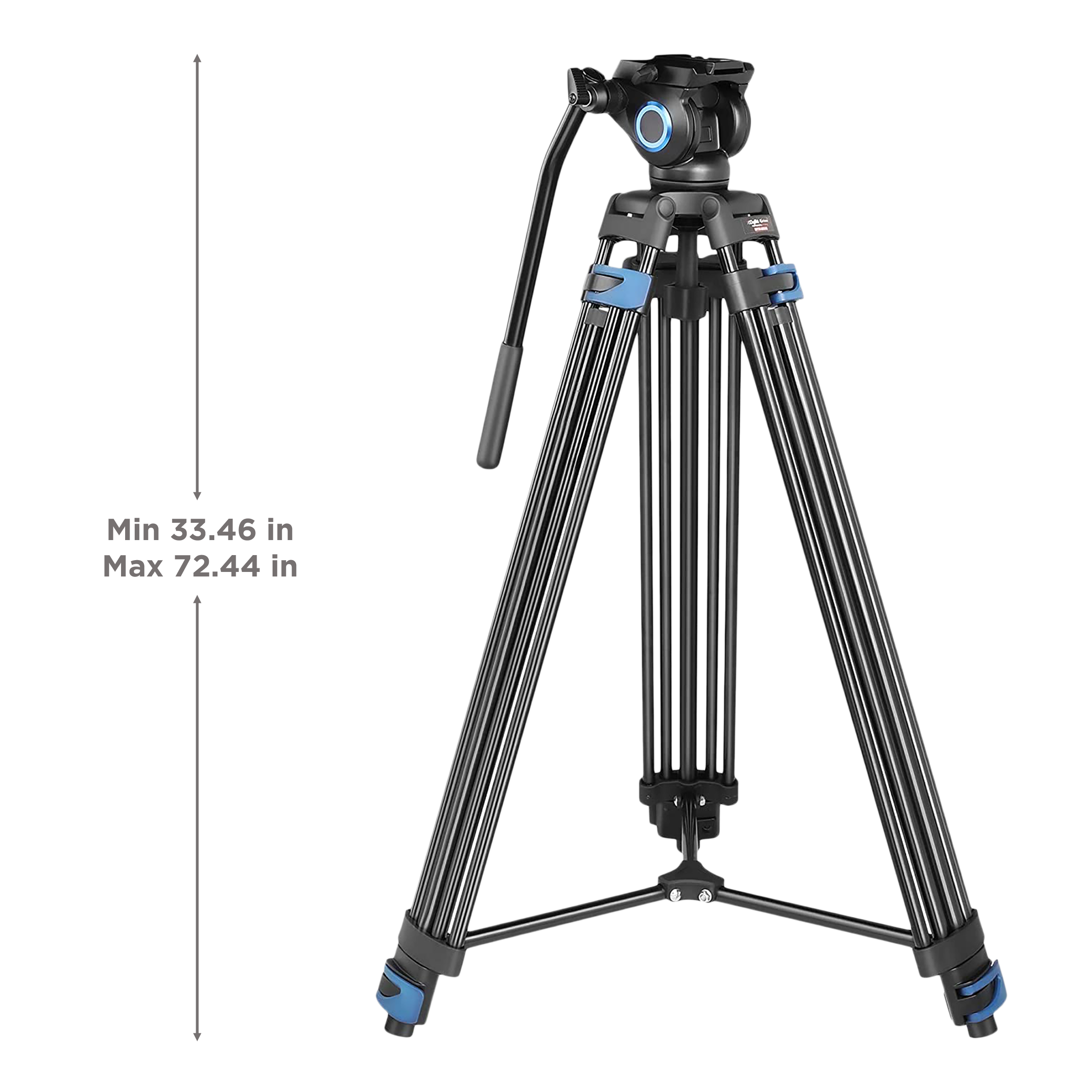 DigiTek Platinum DPTR 605 VD 183cm Adjustable Tripod for Camera (2 Way Head with Adjustable Pan, Black)_3