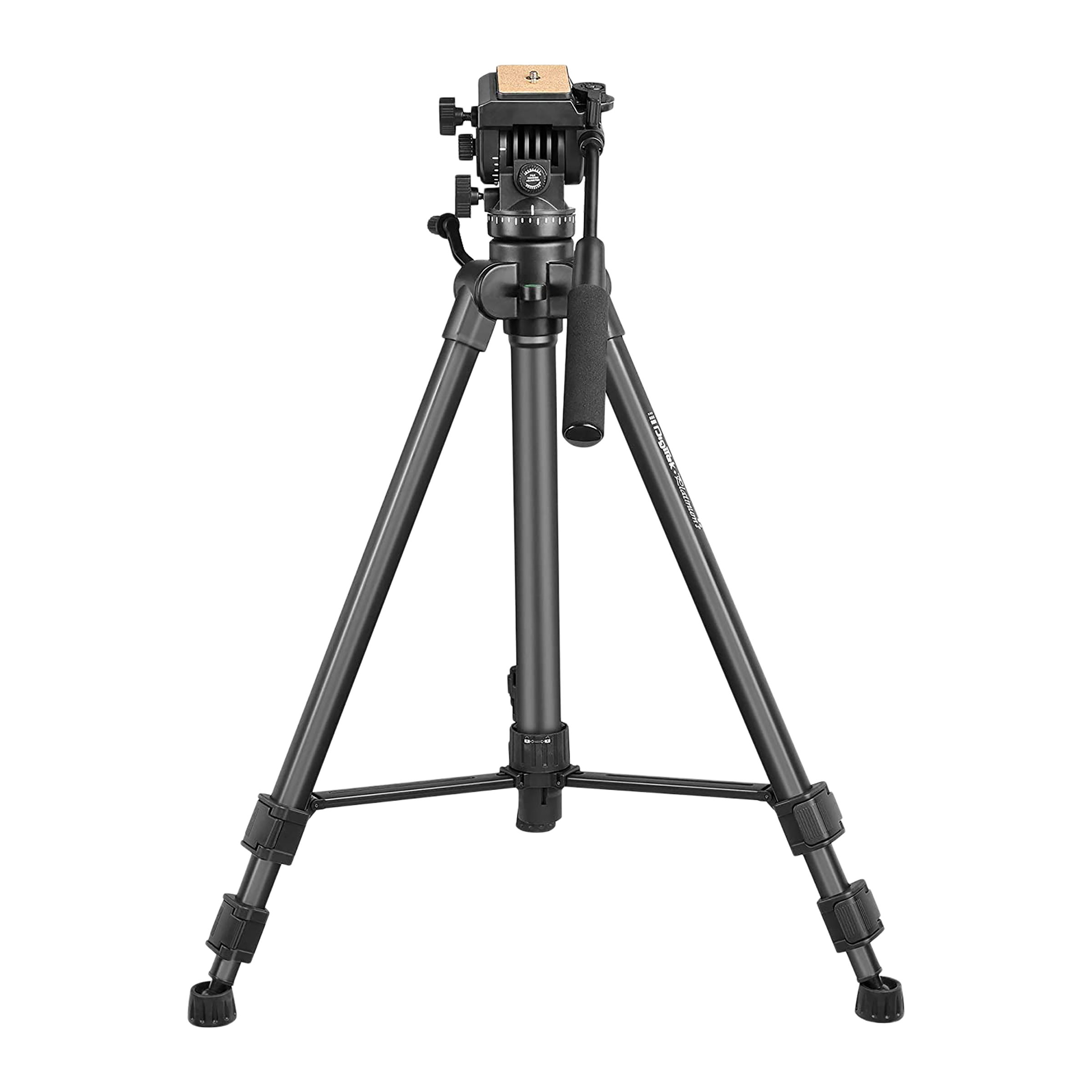 DigiTek Platinum DPTR 880 PRO 165cm Adjustable Tripod for Camera (Fluid Video Head, Black)_1