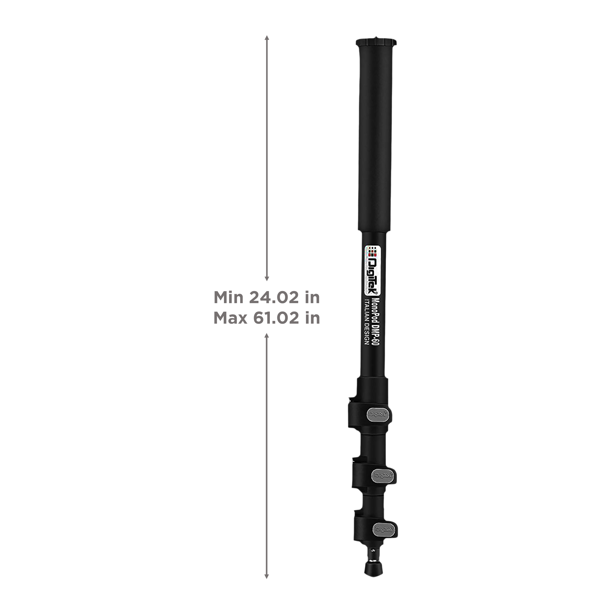 DigiTek DMP 60N 155cm Adjustable Monopod for Mobile and Camera (4 Extendable Sections, Black) DigiTek DMP 60N 155cm Adjustable Monopod for Mobile and Camera (4 Extendable Sections, Black)_3