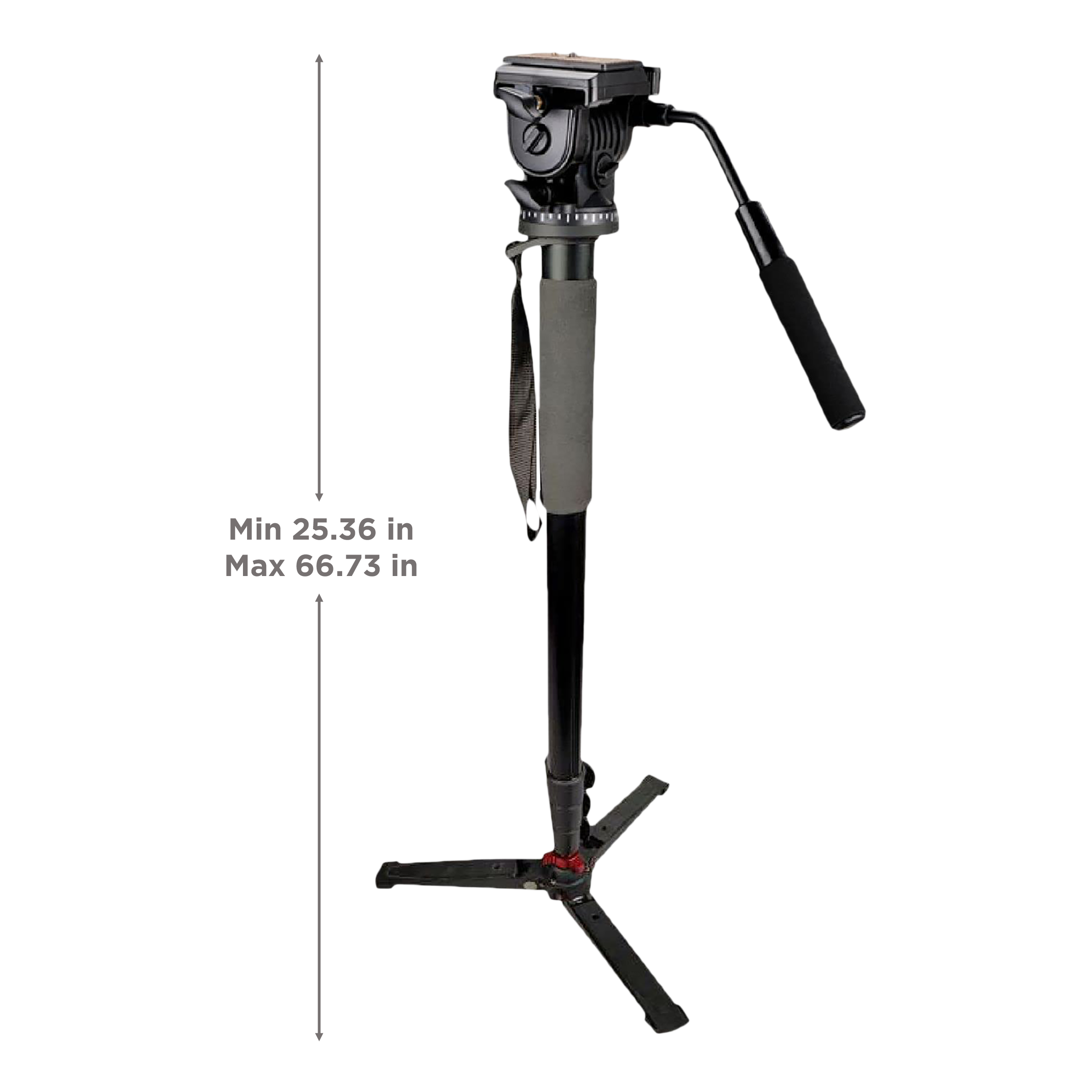 DigiTek DMP 70H 169.5cm Adjustable Monopod for Camera (3 Leg Base, Black)_3