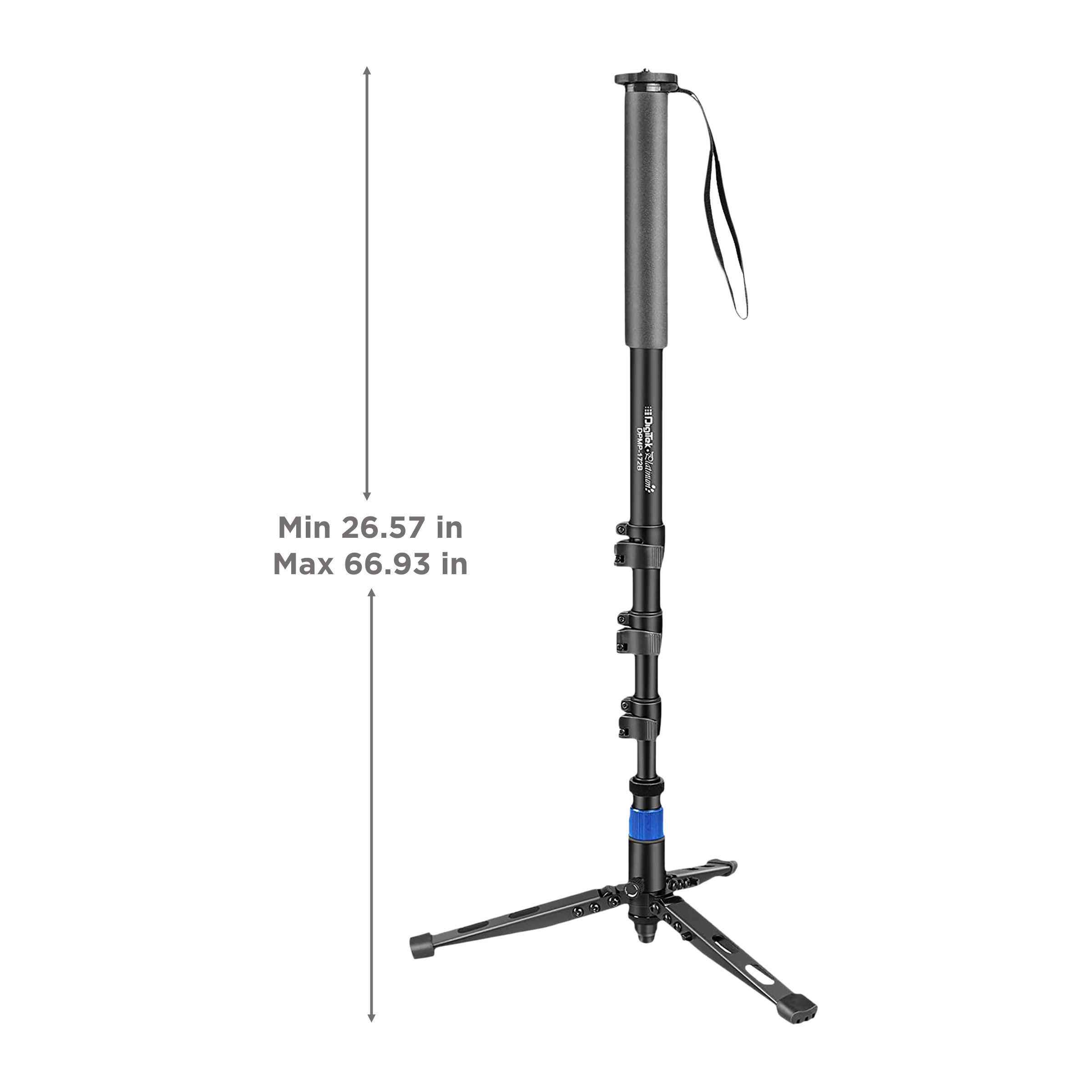 DigiTek DPMP 172B 170cm Adjustable Monopod for Mobile and Camera (Ultra Portable Cum Heavy Duty, Black)_3