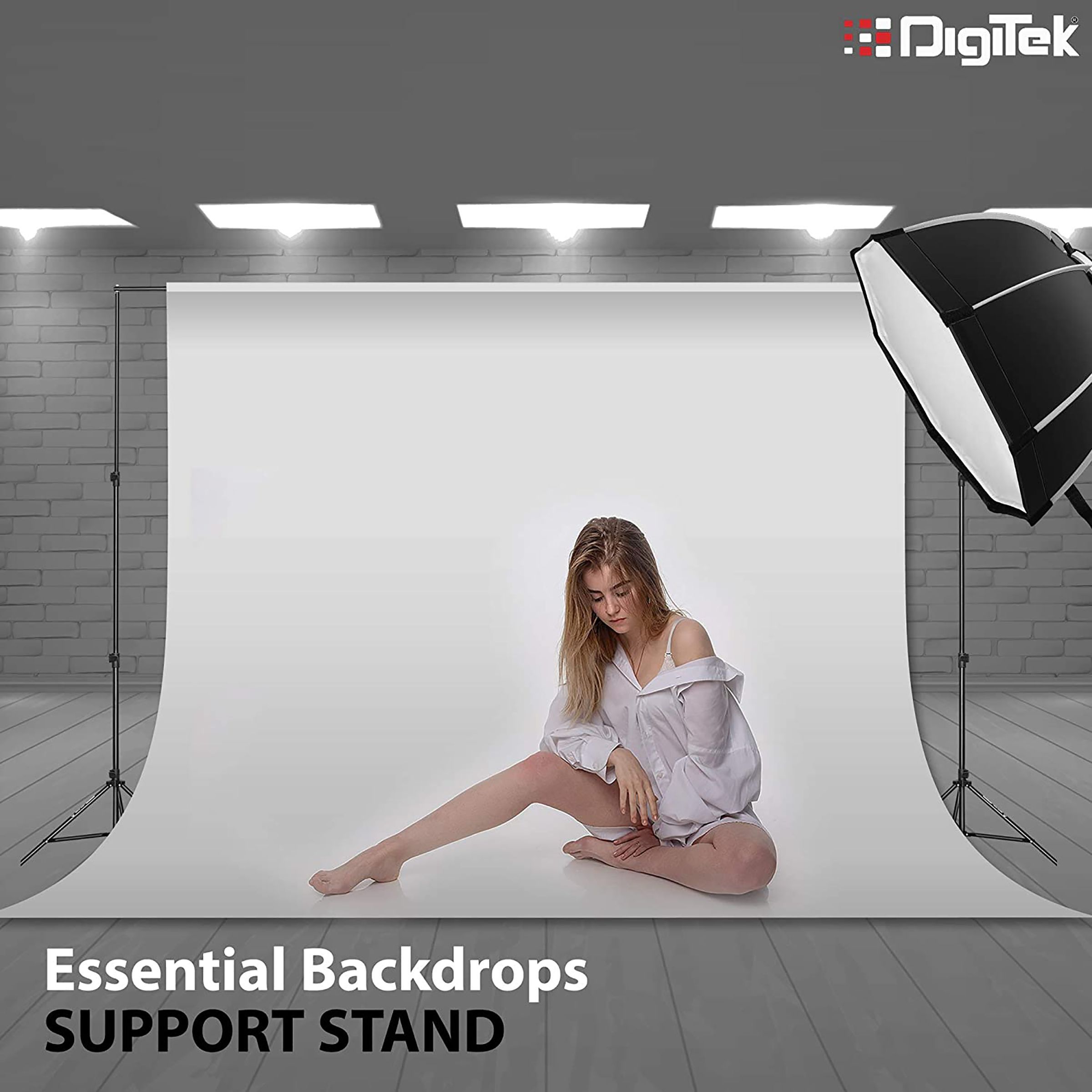 DigiTek DBSK-009FT Background Stand Kit with Bag for Photography & Videography (Lightweight & Sturdy)_5