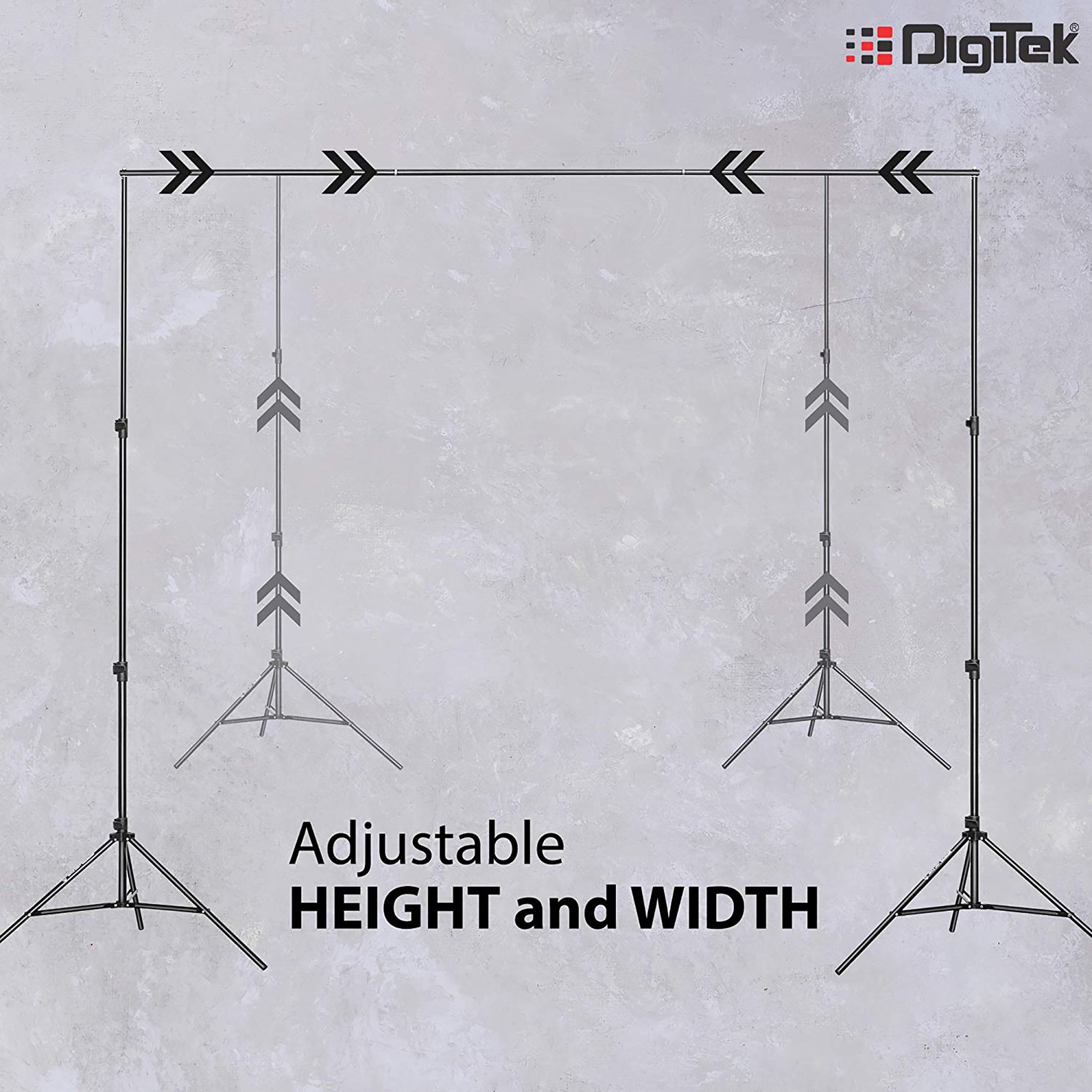DigiTek DBSK-009FT Background Stand Kit with Bag for Photography & Videography (Lightweight & Sturdy)_6