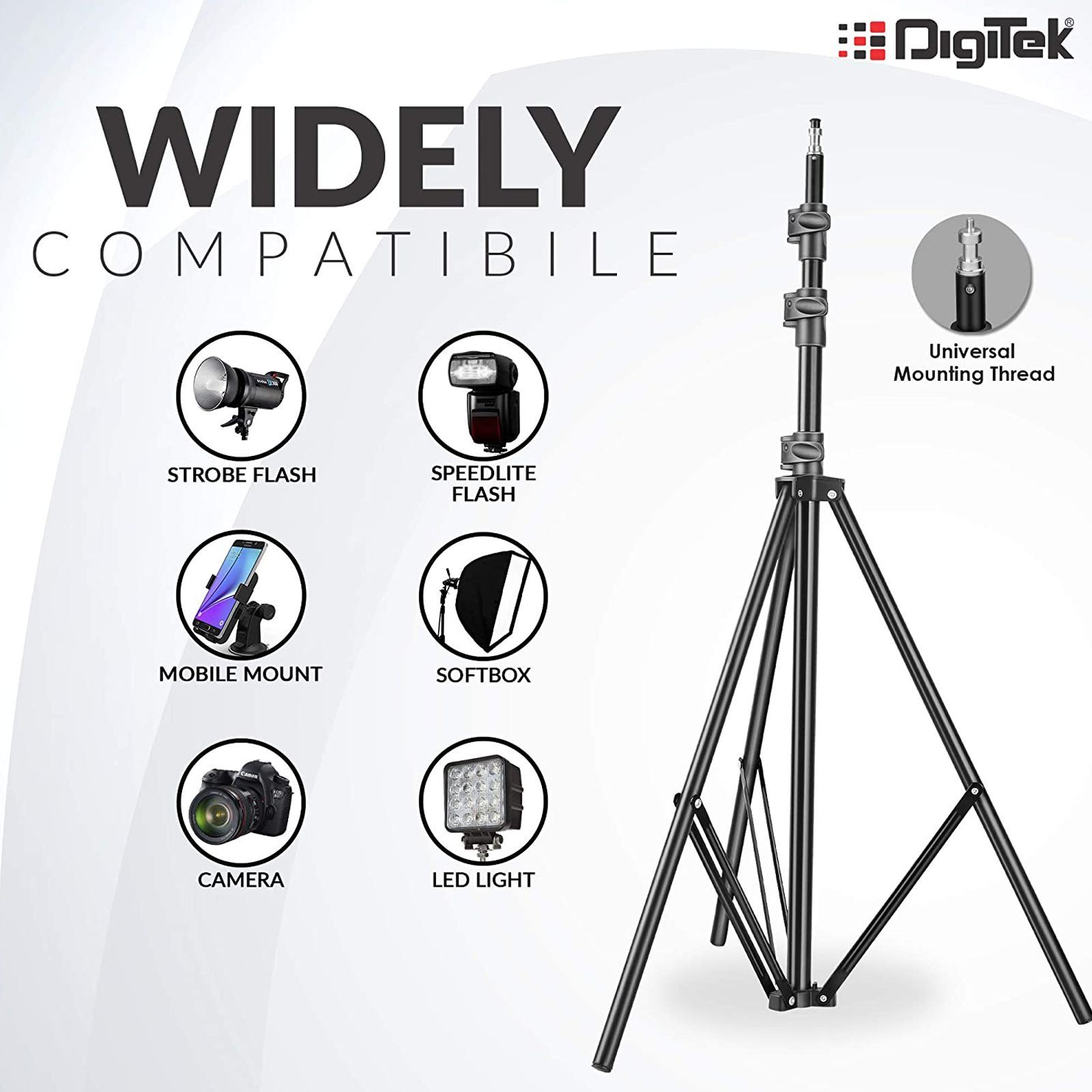 Digitek DLS-009 FTK Light Stand with Bag for Photography & Videography (Lightweight & Portable)_4