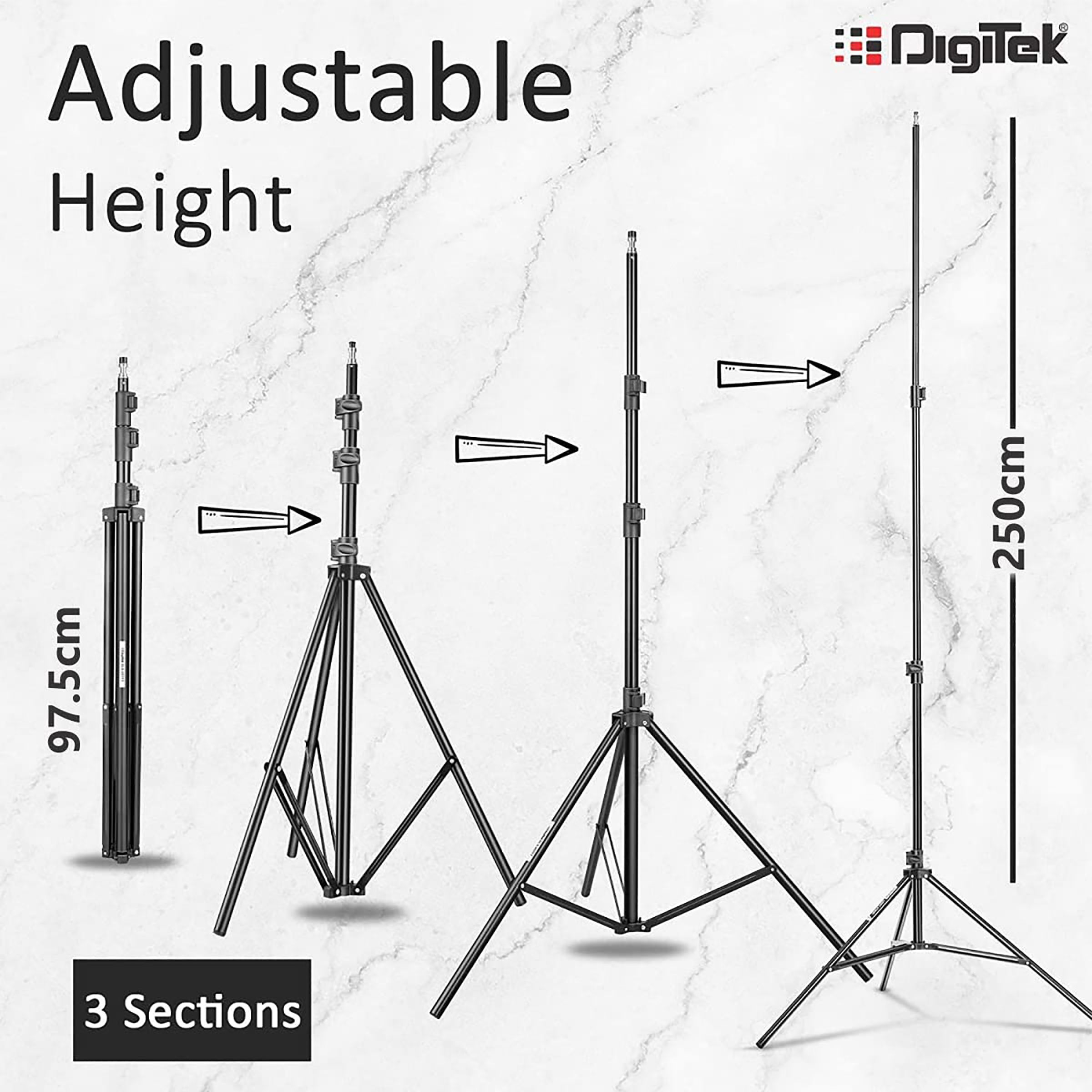Digitek 9FT L Porta Kit with Carry Bag for Still Photography & Videography (Non-Slip Flip Lock) Digitek 9FT L Porta Kit with Carry Bag for Still Photography & Videography (Non-Slip Flip Lock)_8