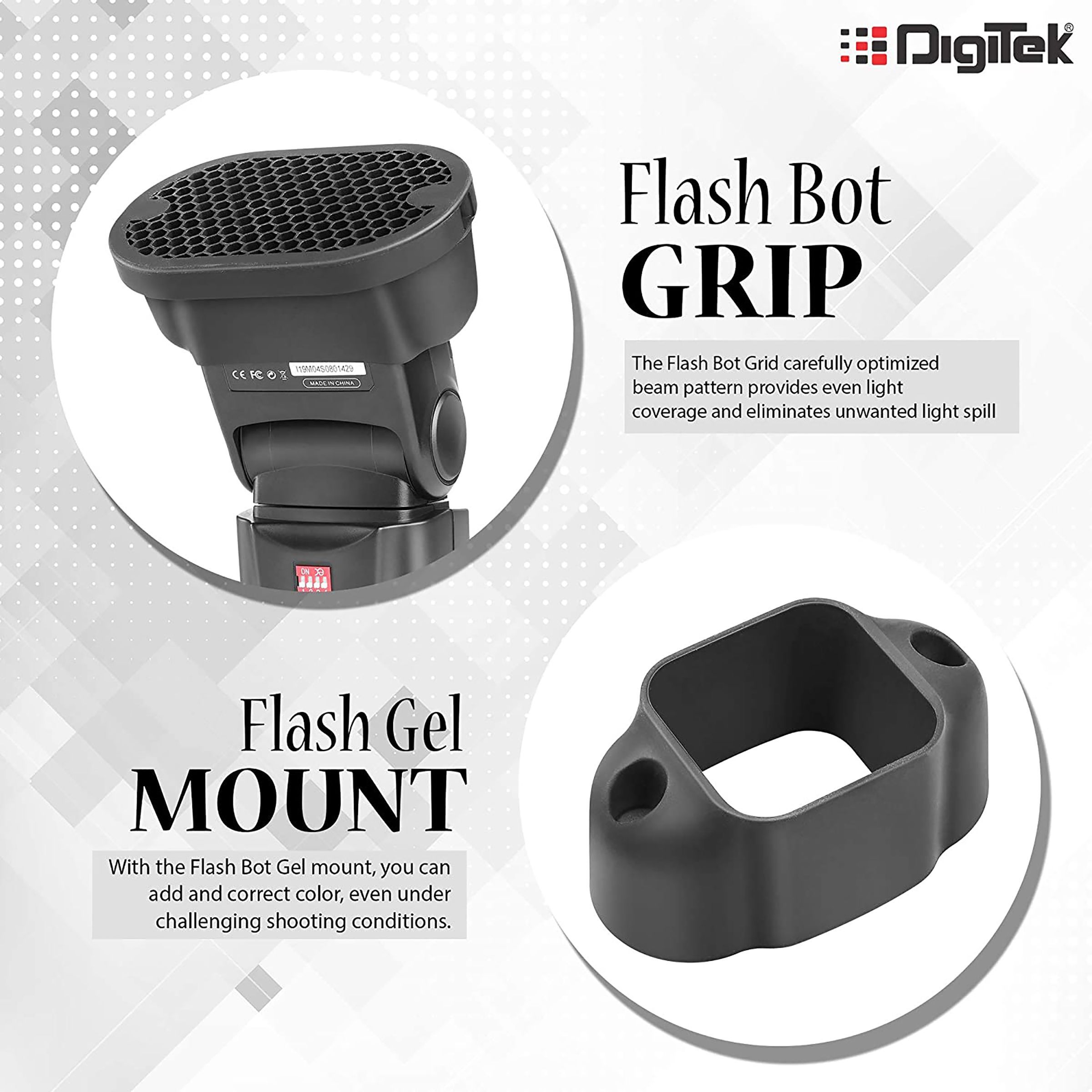 DigiTek DFB-002 Speedlight Flash Bot & Modifier Kit (Universal Fit)_3