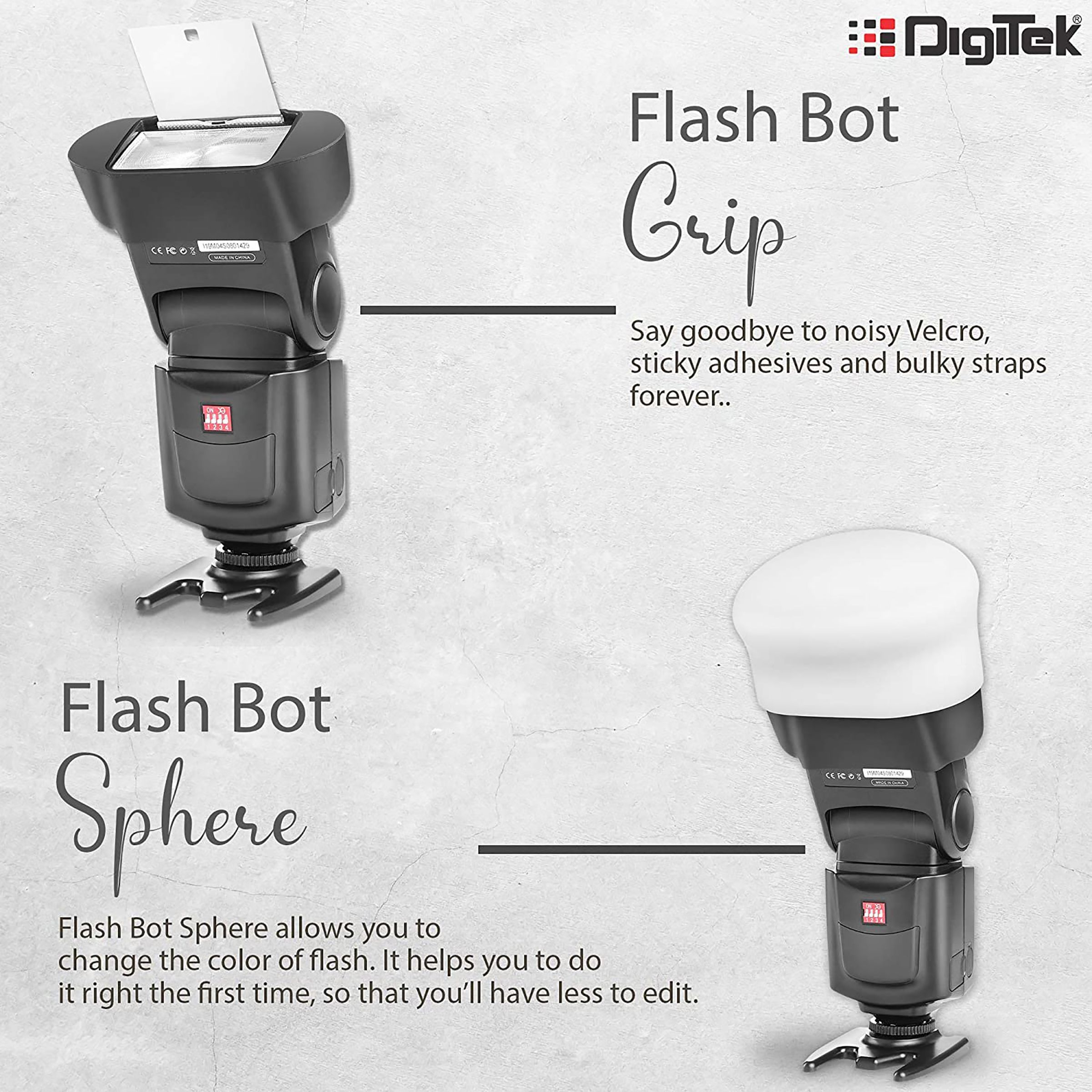 DigiTek DFB-002 Speedlight Flash Bot & Modifier Kit (Universal Fit)_4