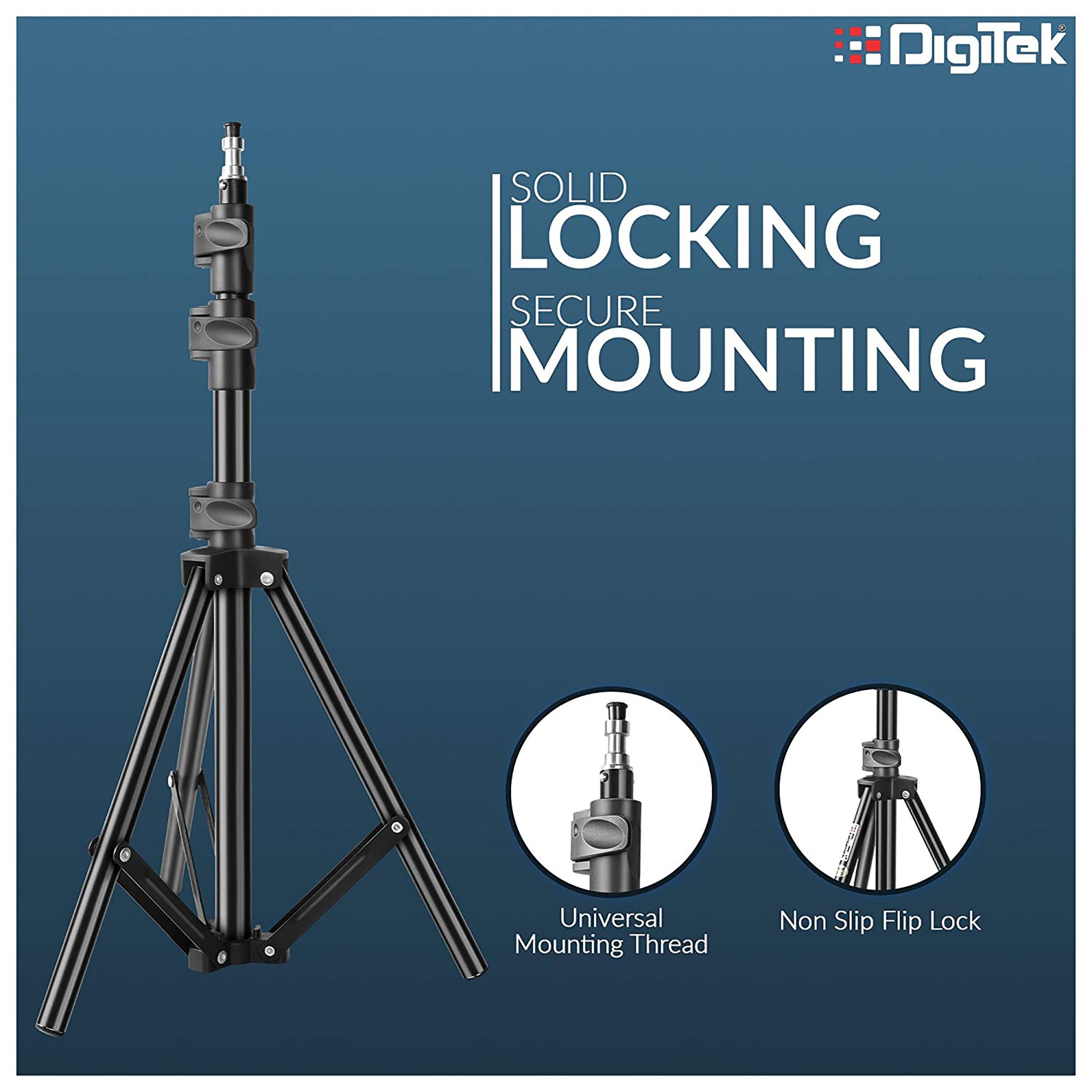 DigiTek DLS 006 FT 158cm Adjustable Tripod for Mobile and Camera (Ultra Portable Cum Heavy Duty, Black)_8