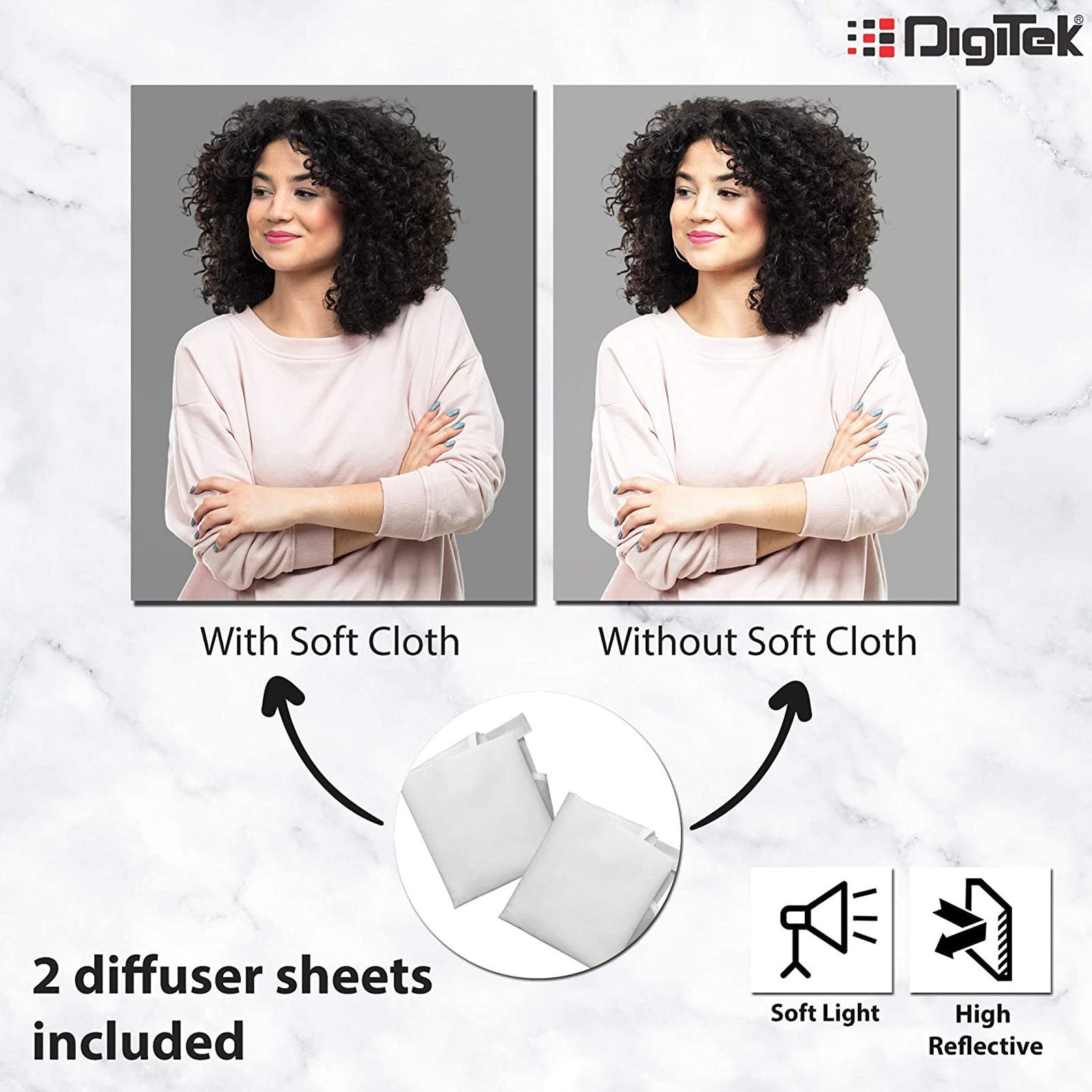 Digitek DSBH 065 Softbox with Bracket, Diffuser Sheets & Carry Case for Photography (Octagon Shape)_4