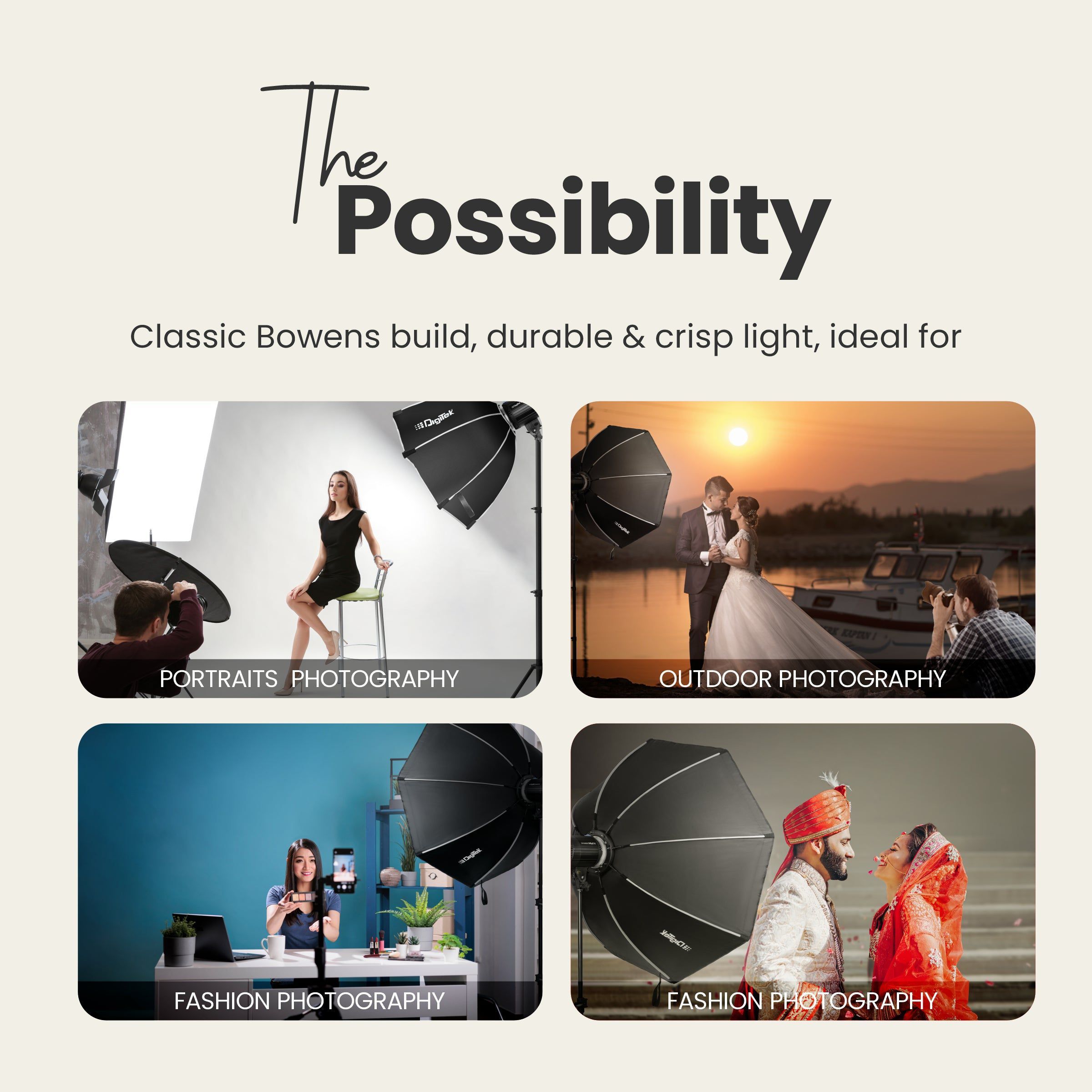 DigiTek Octagon Bowens Softbox with Diffuser Sheets & Carrying Case for Still Photography (Lightweight & Portable) DigiTek Octagon Bowens Softbox with Diffuser Sheets & Carrying Case for Still Photography (Lightweight & Portable)_3