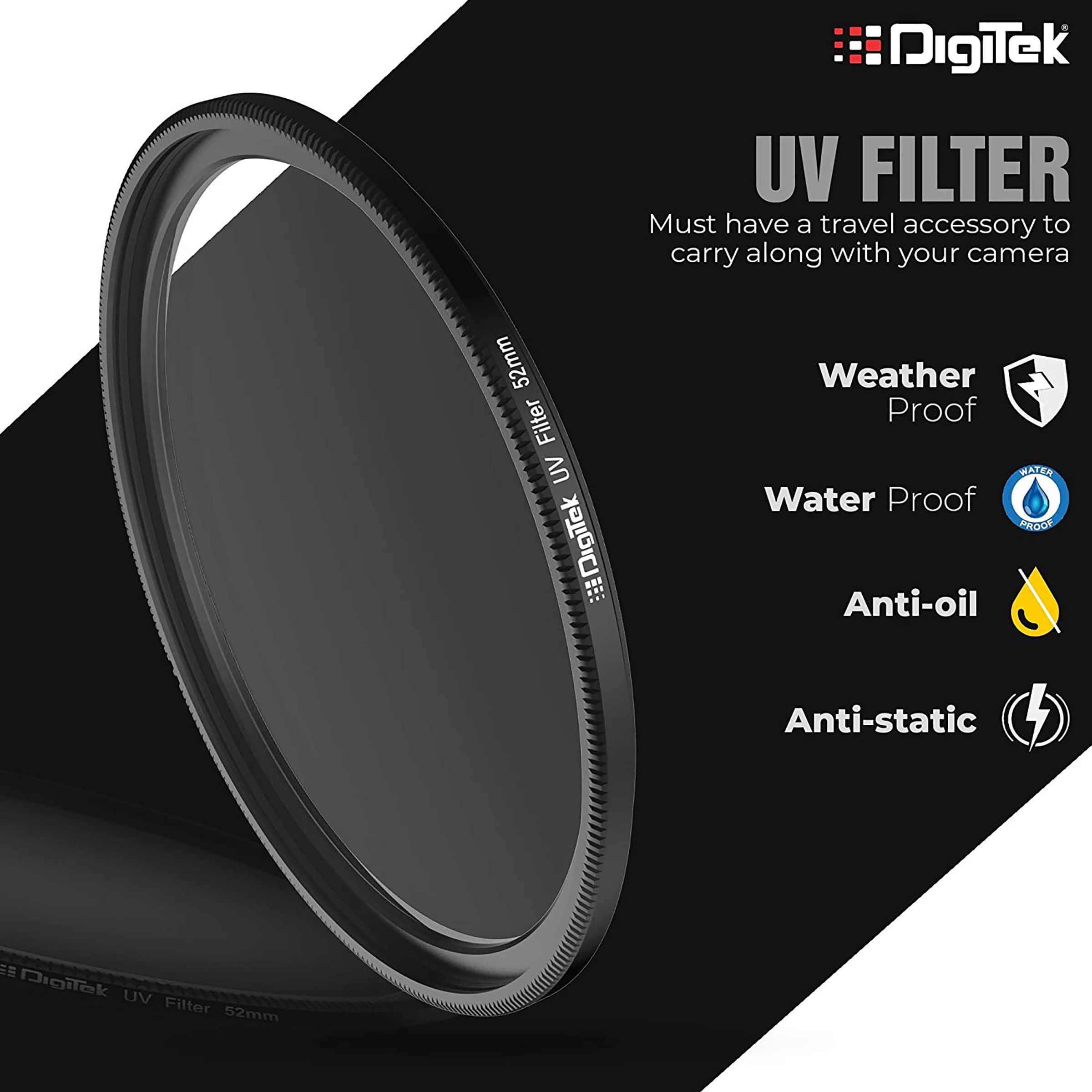 DigiTek 46mm Camera Lens UV Filter (Double Layer Coating)_4