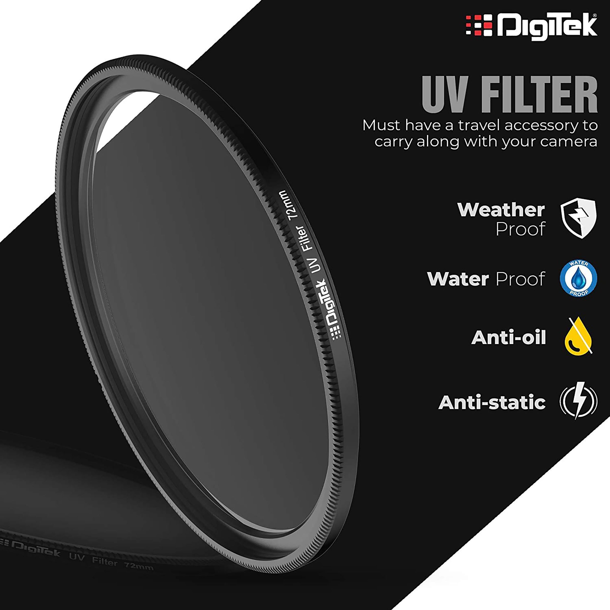 DigiTek 72mm Camera Lens UV Filter (Double Layer Coating) DigiTek 72mm Camera Lens UV Filter (Double Layer Coating)_4