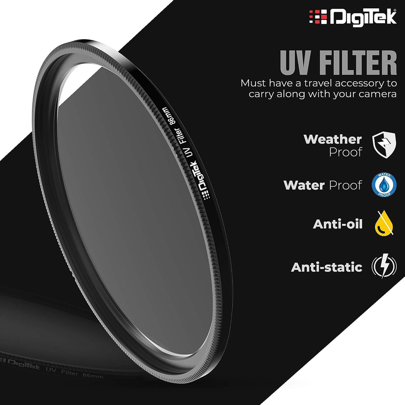 DigiTek 86mm Camera Lens UV Filter (Double Layer Coating)_7