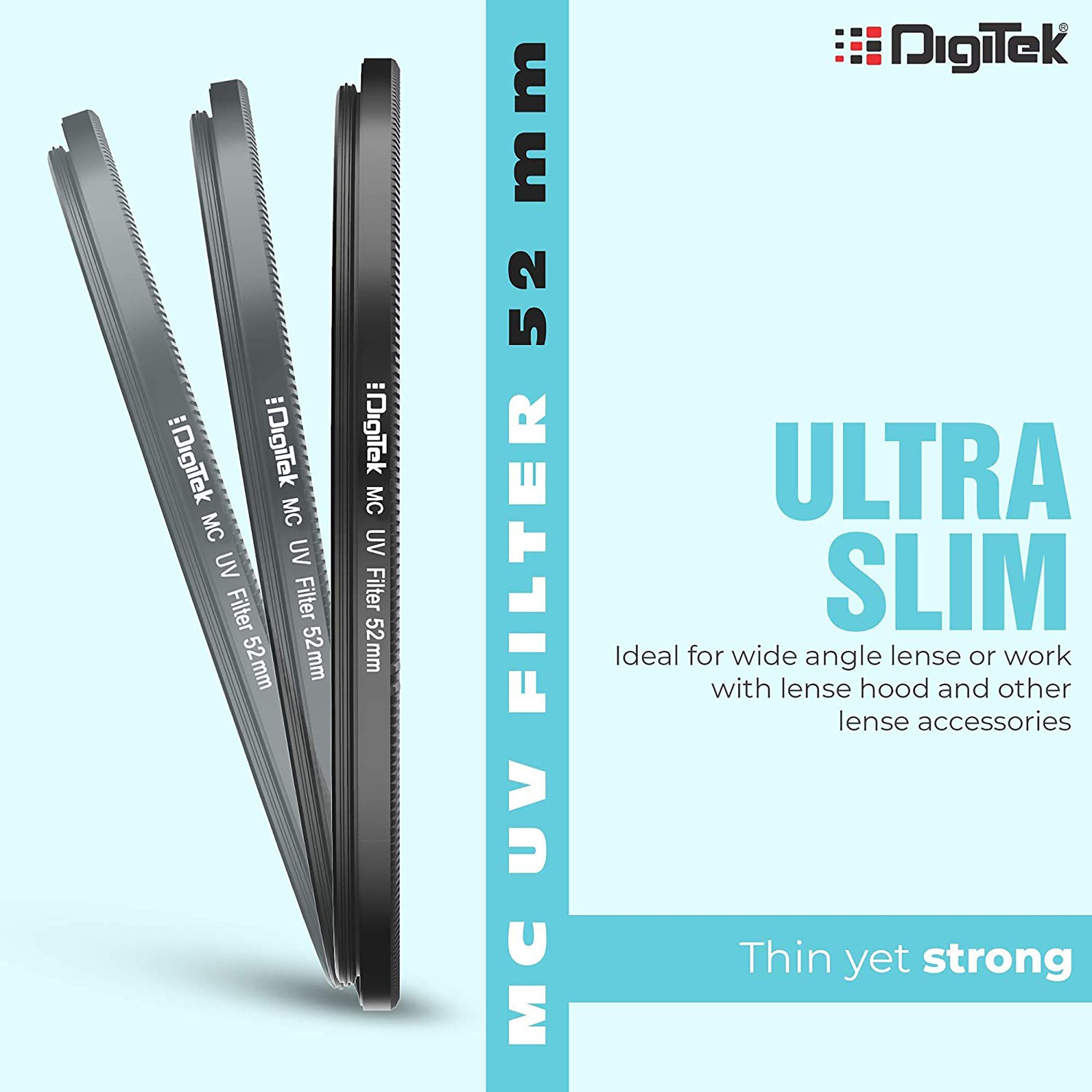 DigiTek 52mm Camera Lens UV Filter (16 Layers Multi-Coating)_7