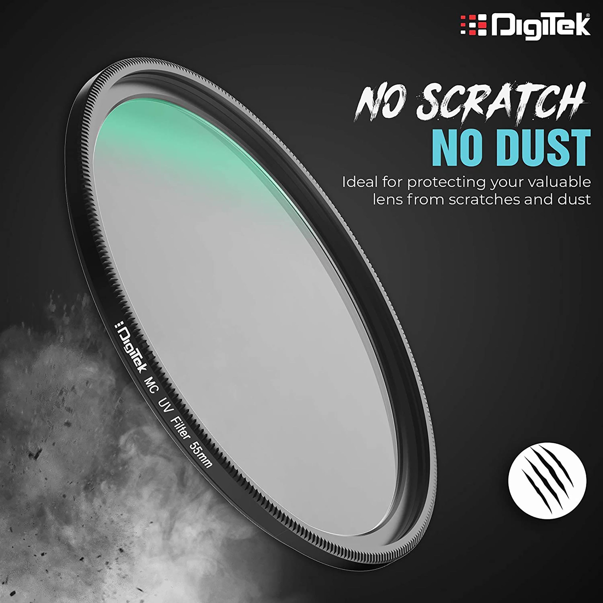 DigiTek 55mm Camera Lens UV Filter (16 Layers Multi-Coating)_7