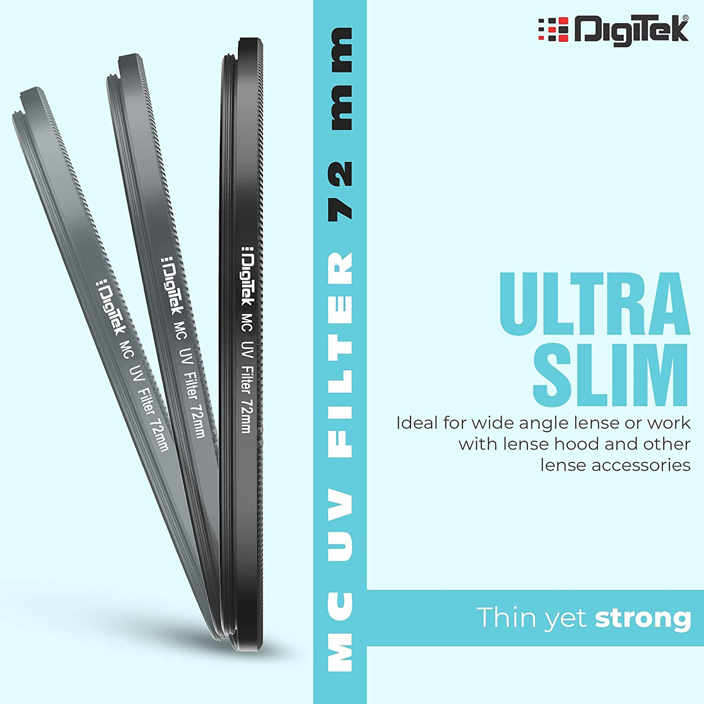 DigiTek 72mm Camera Lens UV Filter (16 Layers Multi-Coating)_5