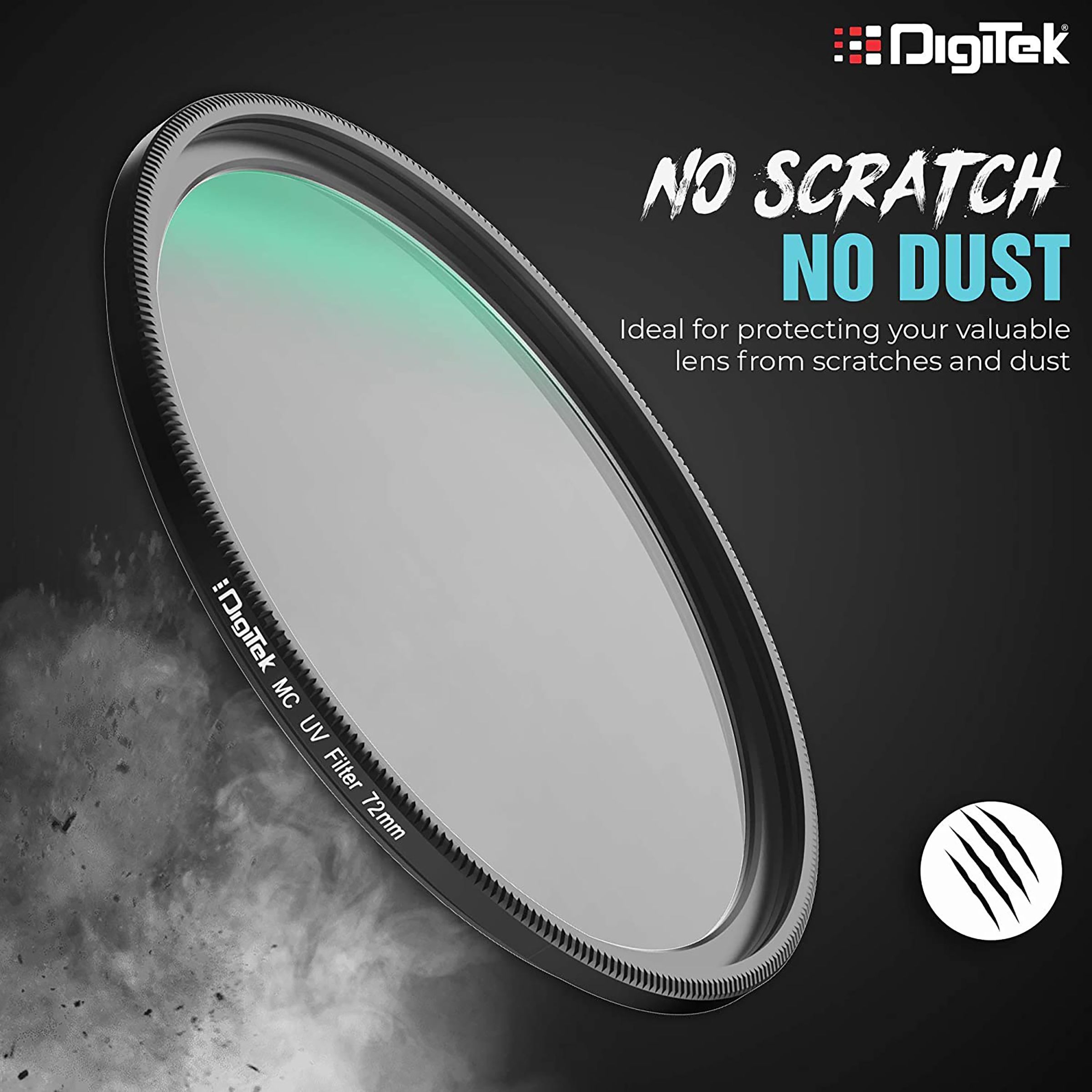 DigiTek 72mm Camera Lens UV Filter (16 Layers Multi-Coating)_7