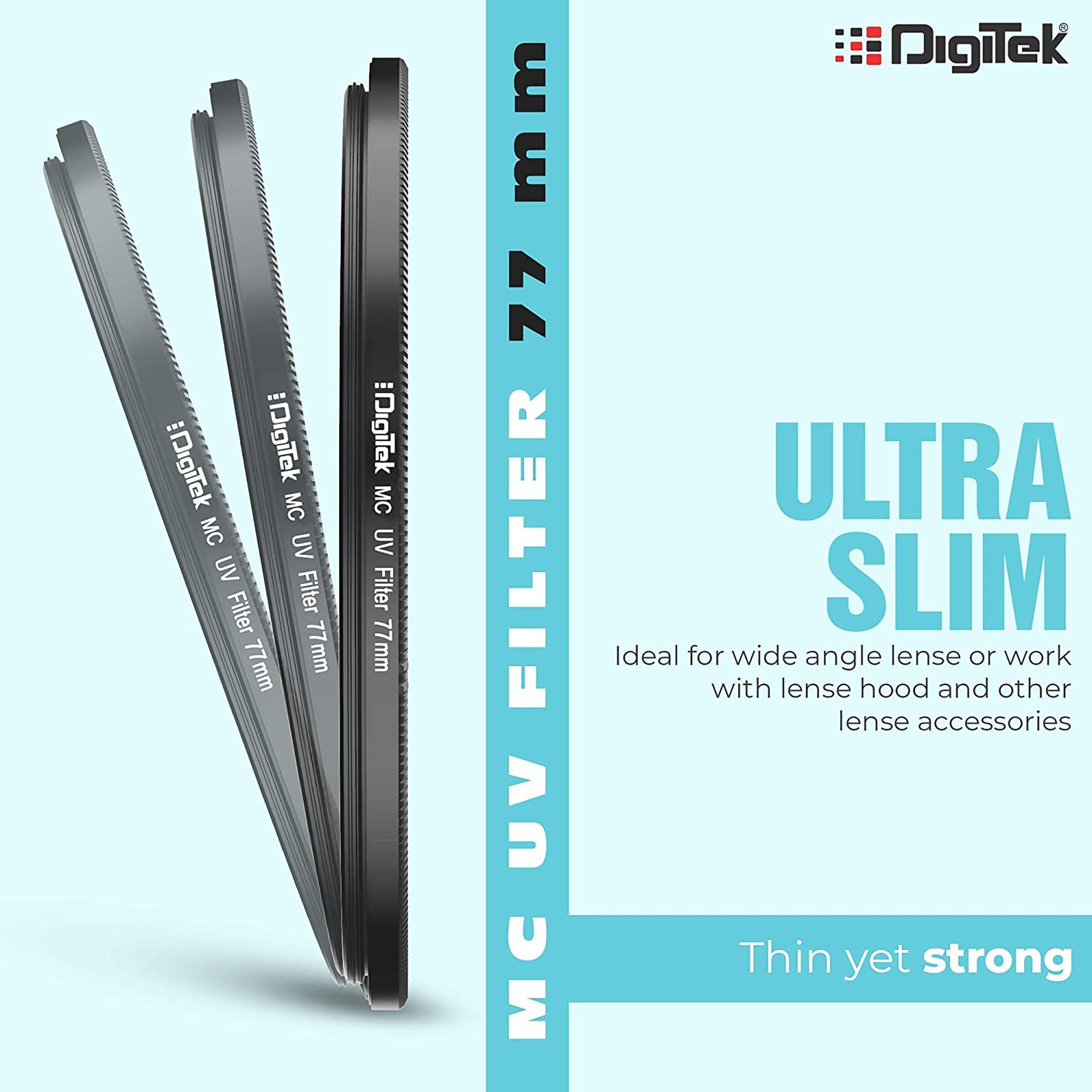 DigiTek 77mm Camera Lens UV Filter (16 Layers Multi-Coating)_7