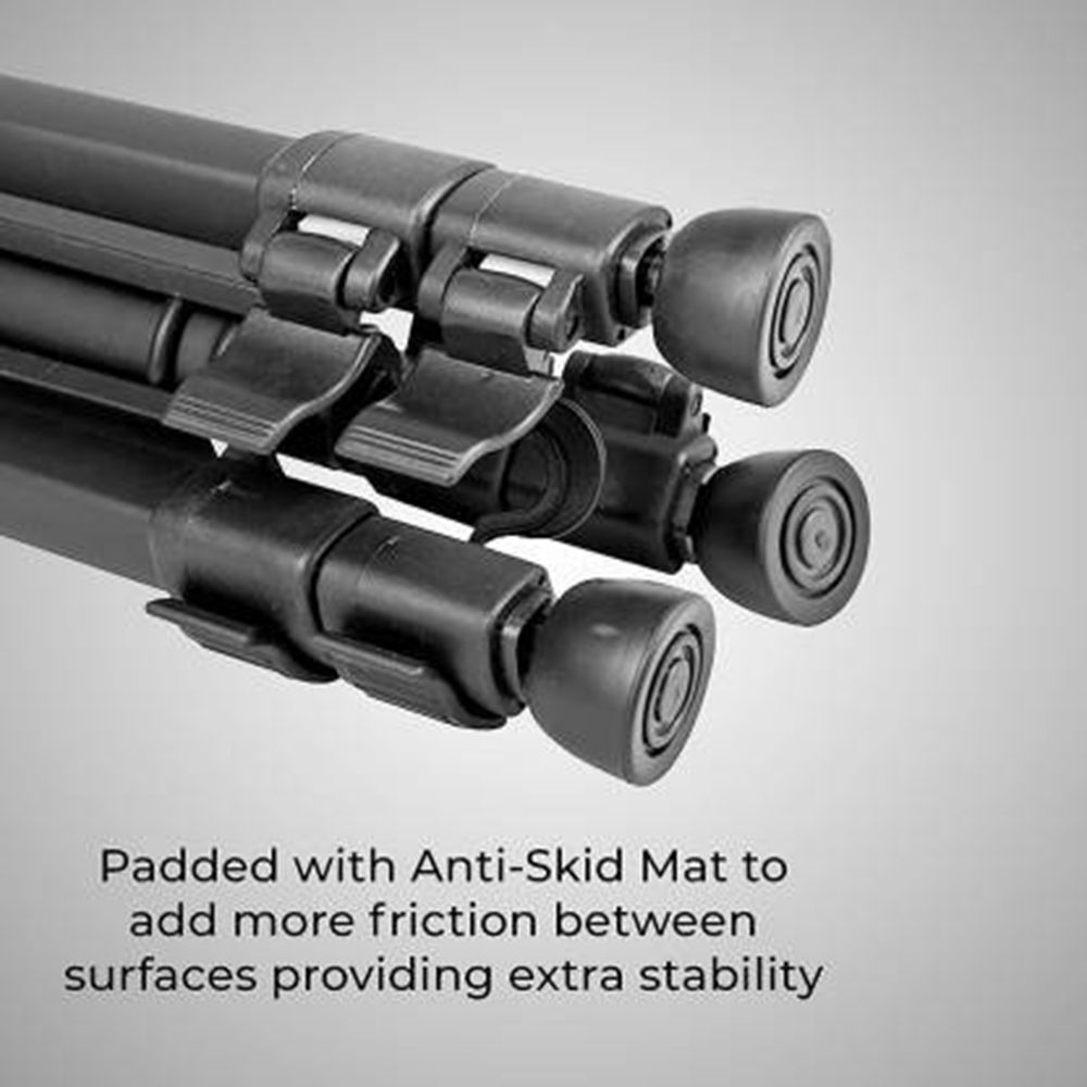 HIFFIN HF-1200 140cm Adjustable Tripod for Mobile and Camera (Built-in Bubble Head, Black)_8