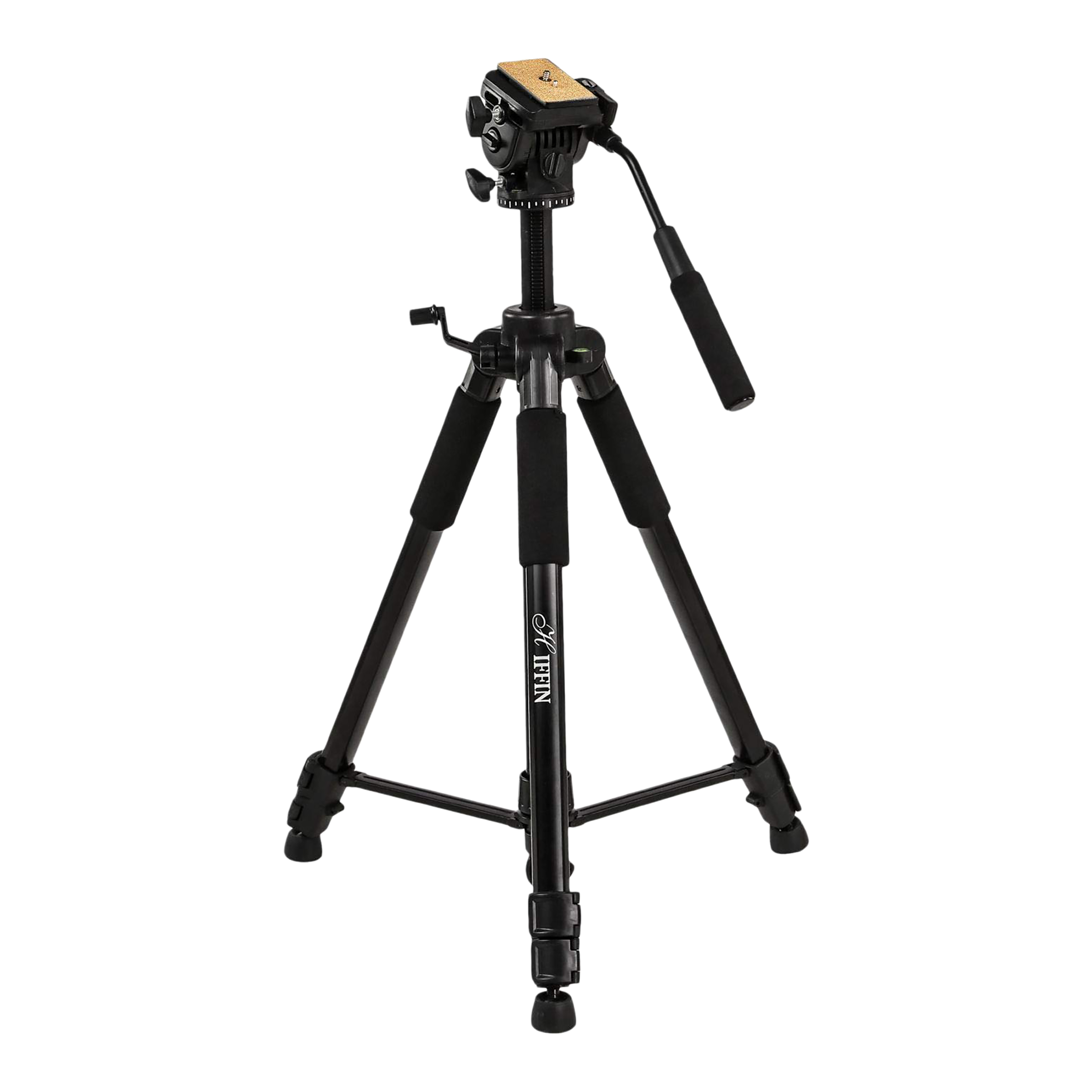 HIFFIN HF-880 166.11cm Adjustable Tripod for Camera (360 Degree Swivel, Black)_1