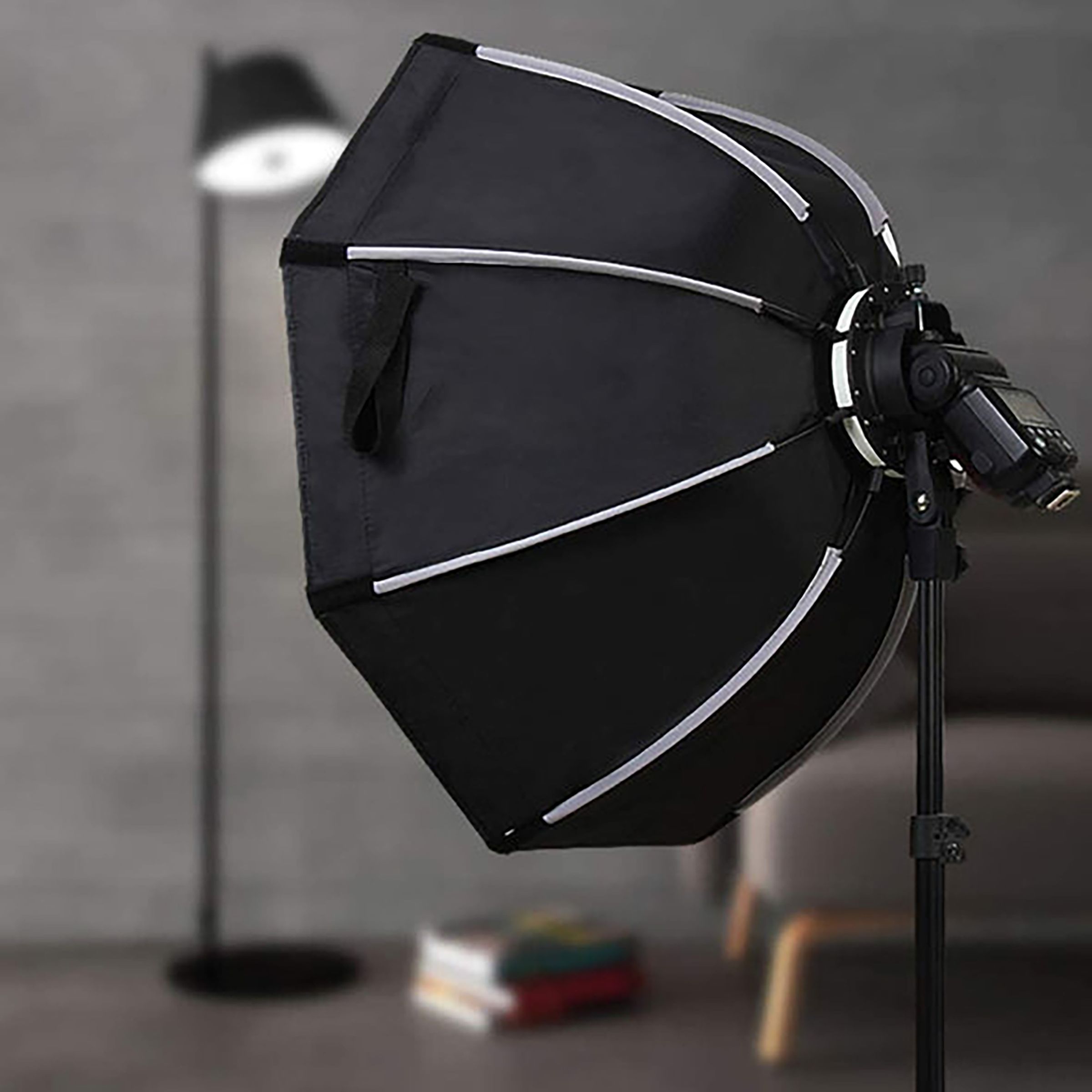 HIFFIN Softbox with 9 Fit Light Stand for All Flash Speedlights (Lightweight & Portable)_5