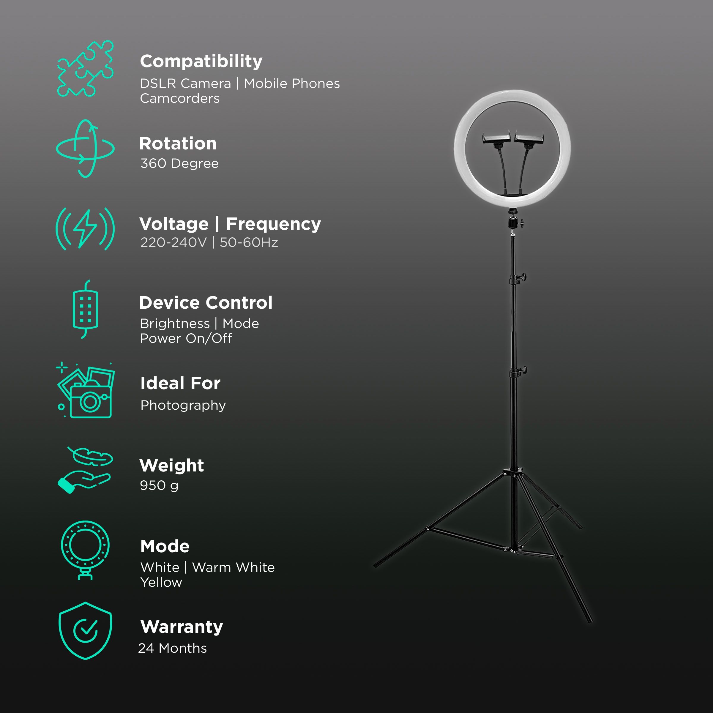 HIFFIN Right Plus Ring Light with Stand for Photography (360 Degree Rotation)_3