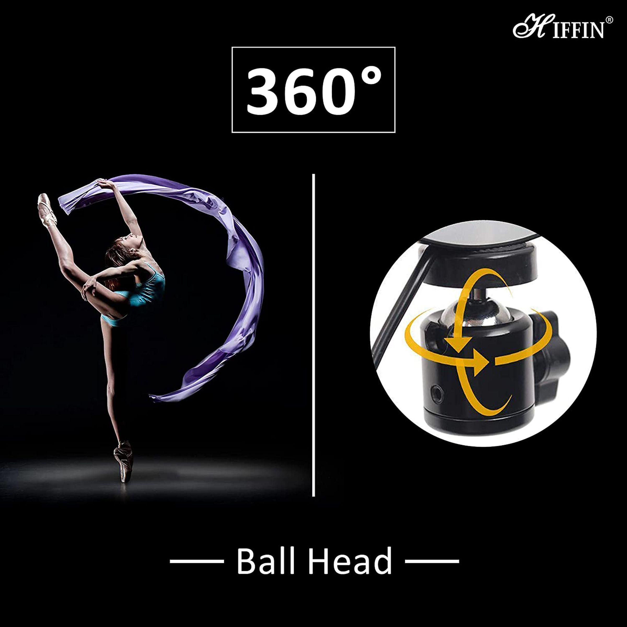 HIFFIN Right Plus Ring Light with Stand for Photography (360 Degree Rotation)_4