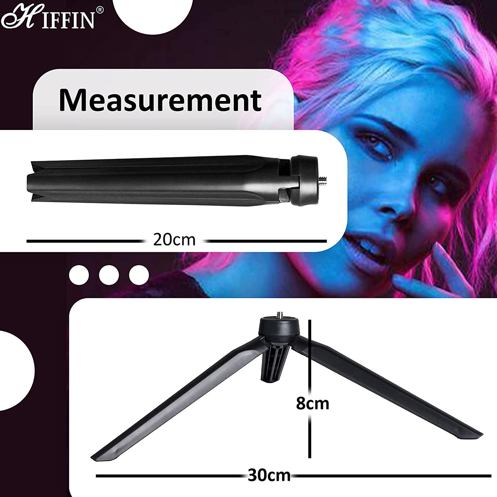 HIFFIN M26CM Ring Light for Makeup, Live Streaming & YouTube Video Shooting (Rainbow Light)_8